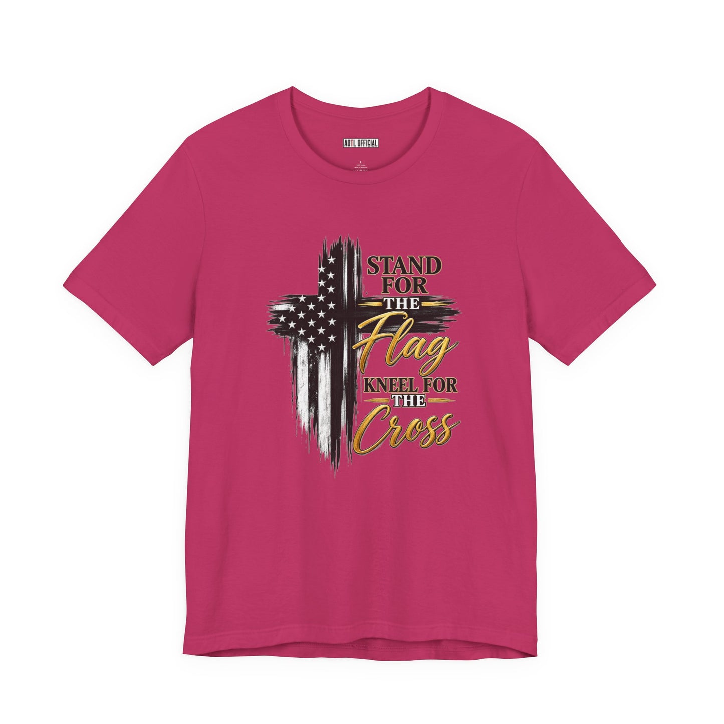 Stand for the Flag, Kneel for the Cross Christian T-shirt