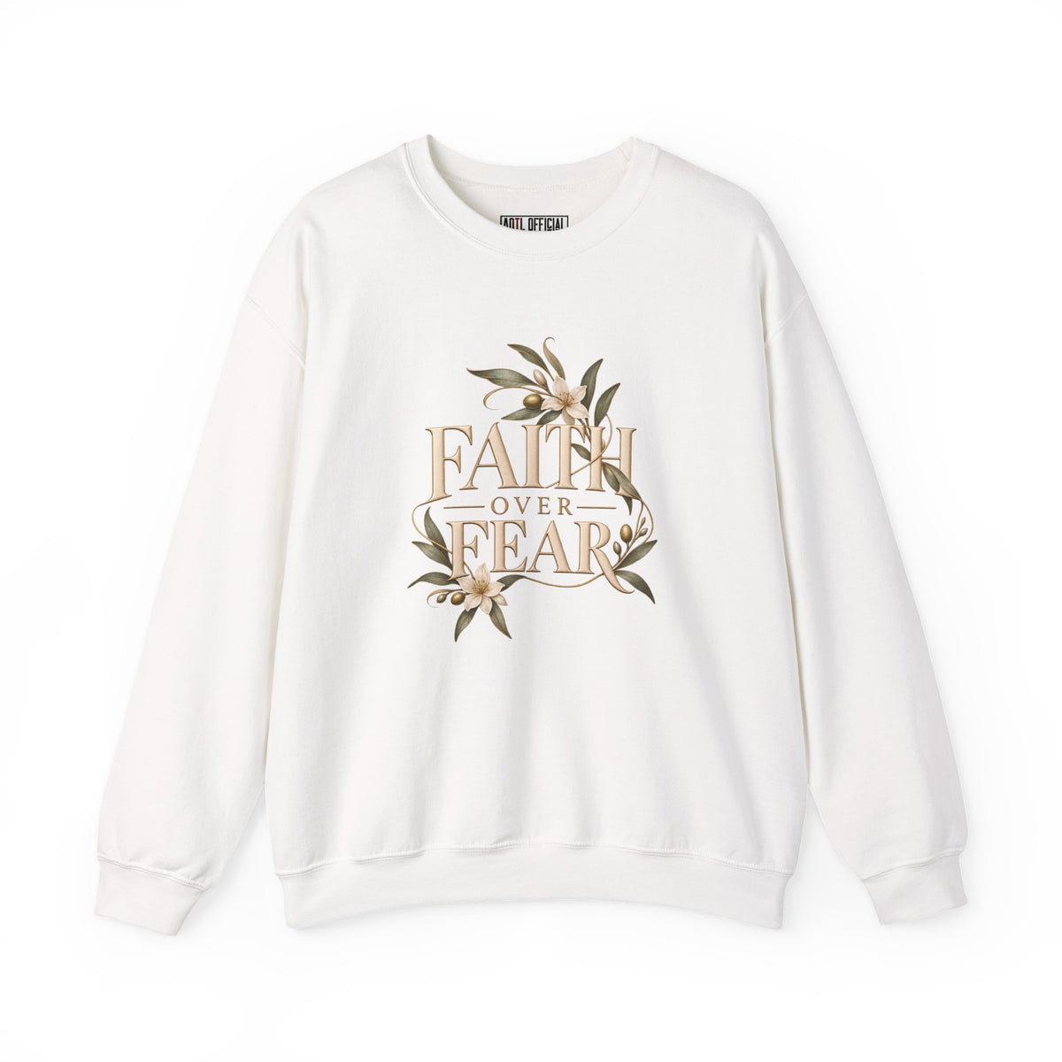 Faith Over Fear Christian  Sweatshirt, a graceful declaration for anyone choosing faith in the face of uncertainty.