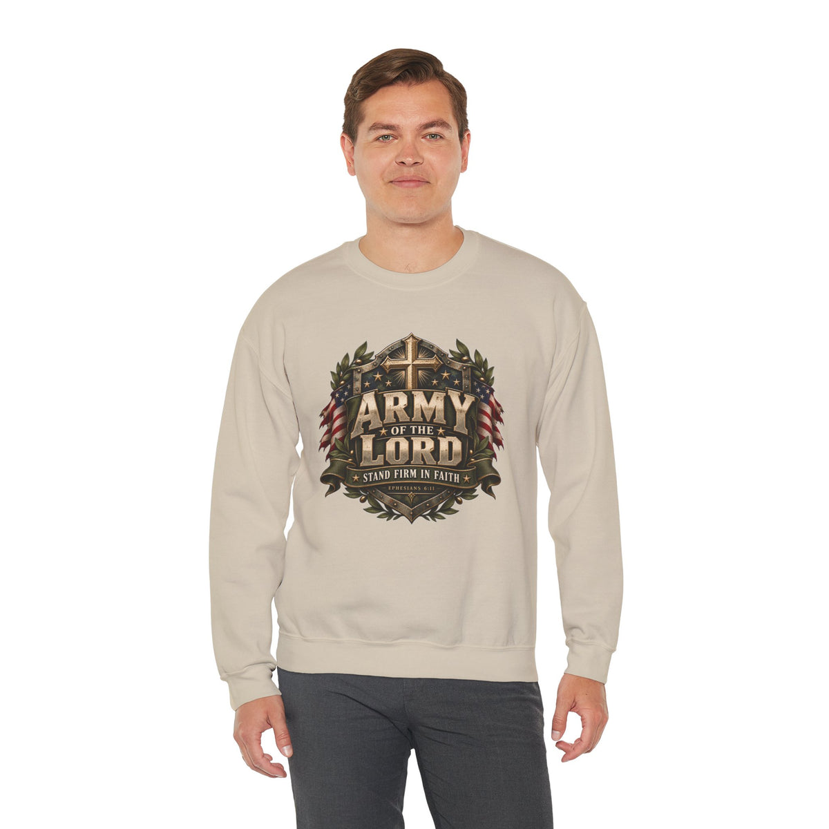 Army of the Lord — Stand Firm in Faith Christian Sweatshirt