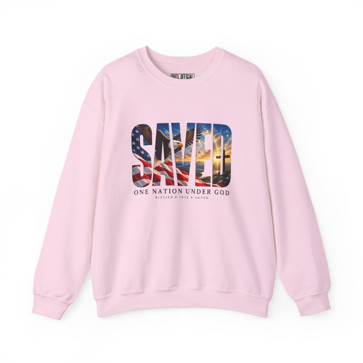 Saved-One Nation Under God Christian Sweatshirt