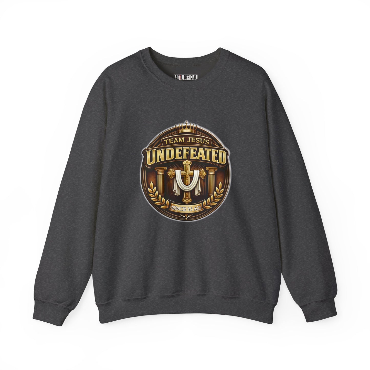 Team Jesus, Undefeated Since 33 AD Heavy Blend™ Crewneck Sweatshirt
