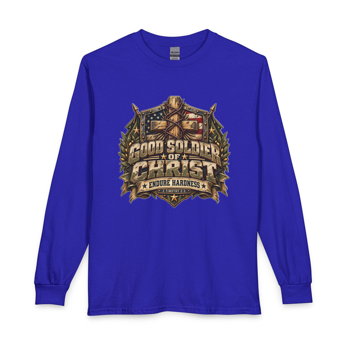 Good Soldier of Christ — Endure Hardness Christian Long Sleeve Shirt