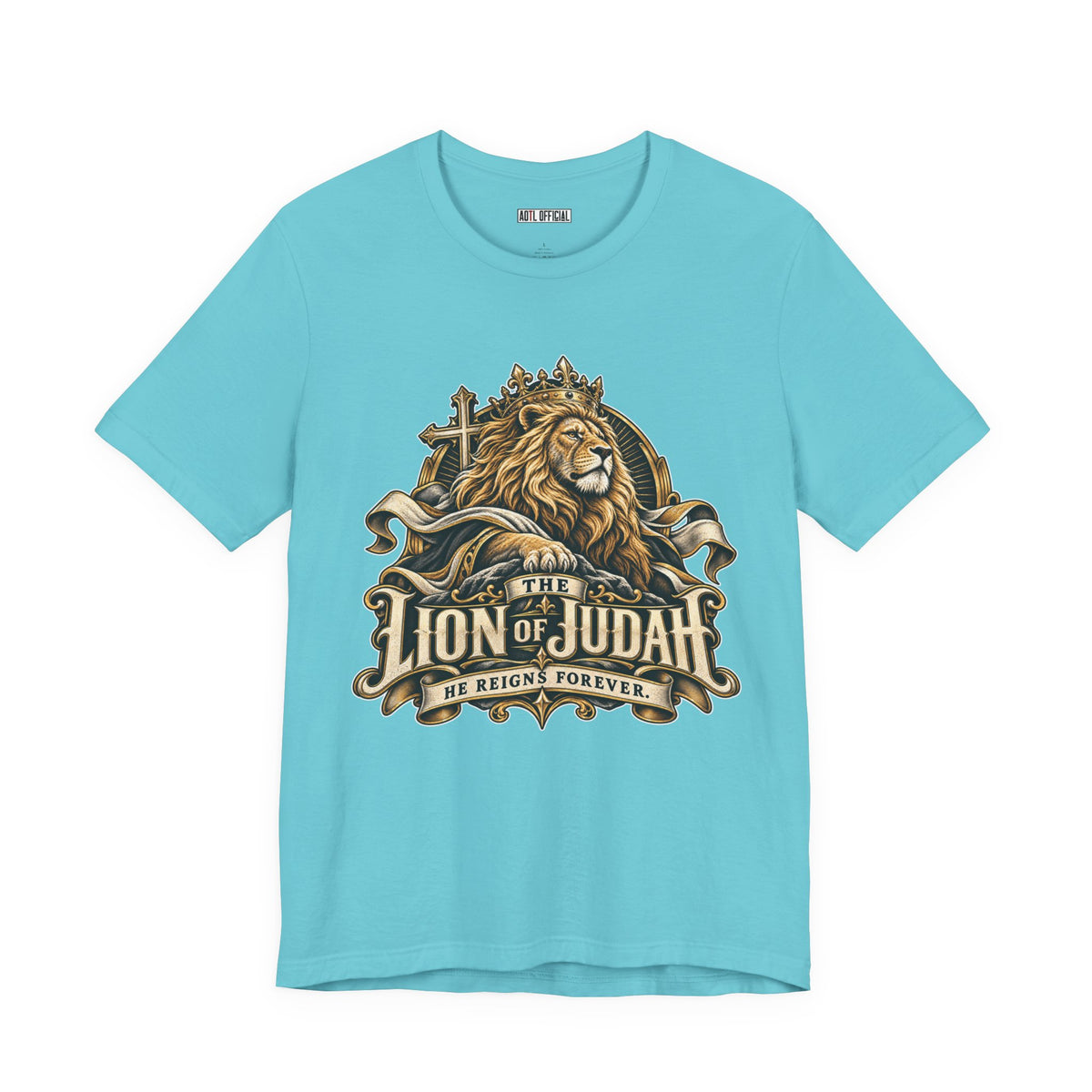 Lion of Judah — He Reigns Forever Christian T-shirt
