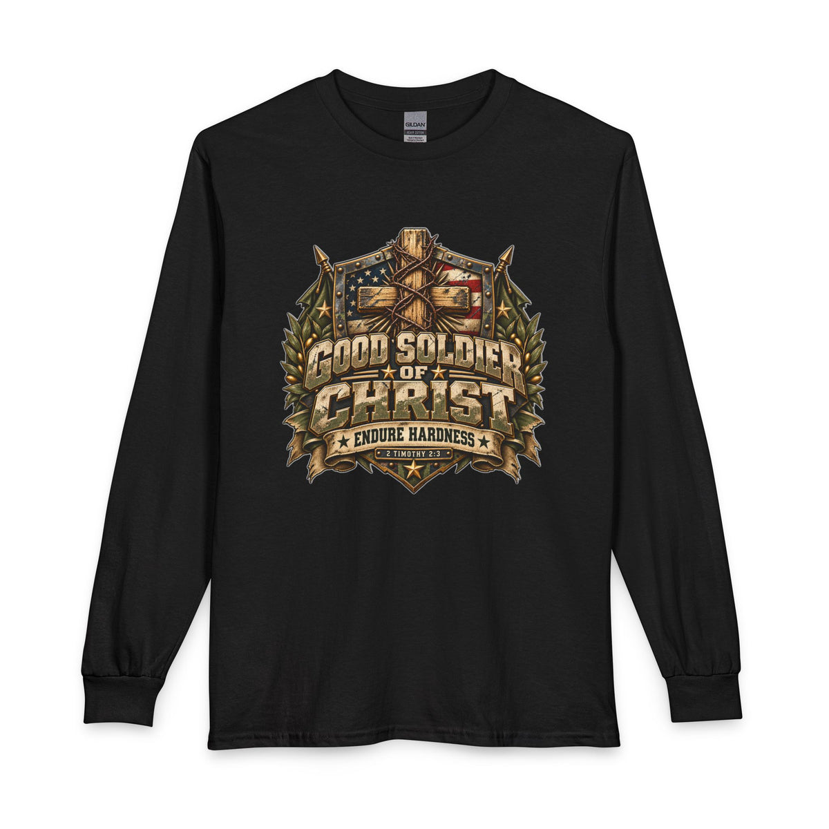 Good Soldier of Christ — Endure Hardness Christian Long Sleeve Shirt