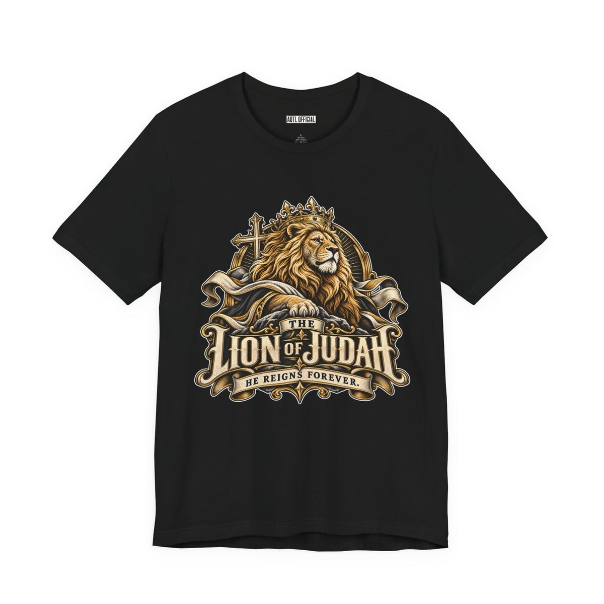 Lion of Judah — He Reigns Forever Christian T-shirt