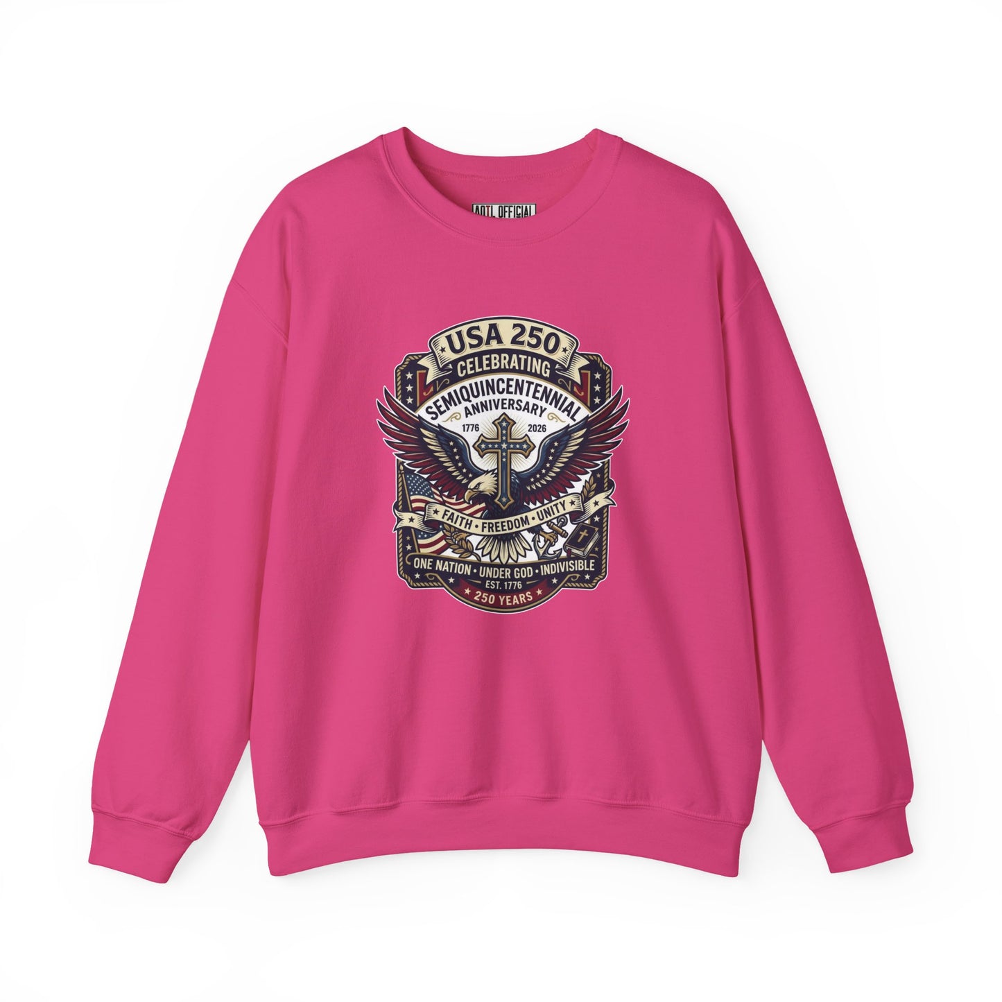 250 year Anniversary One Nation Under God V2 Christian Sweatshirt