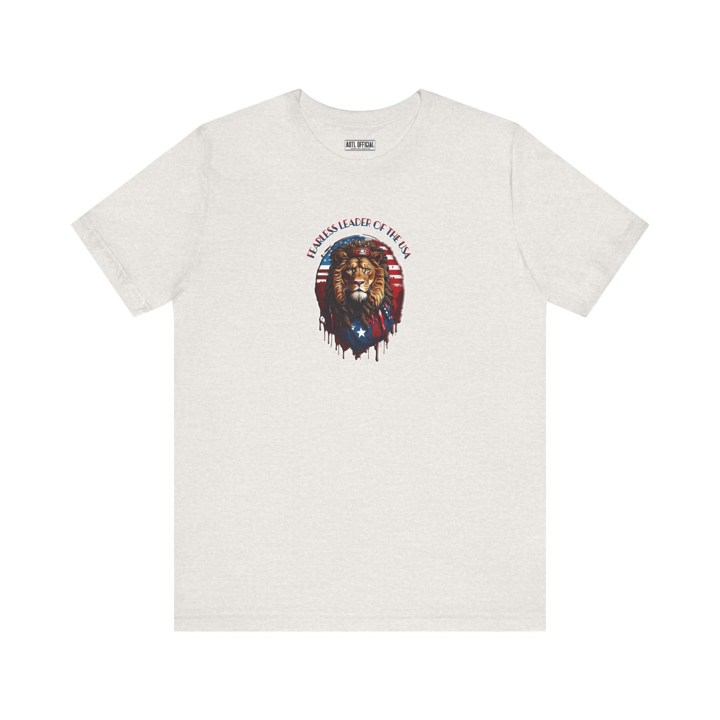 Lion of Judah: Fearless Leader of Faith Patriotic Christian Unisex Short Sleeve Tee