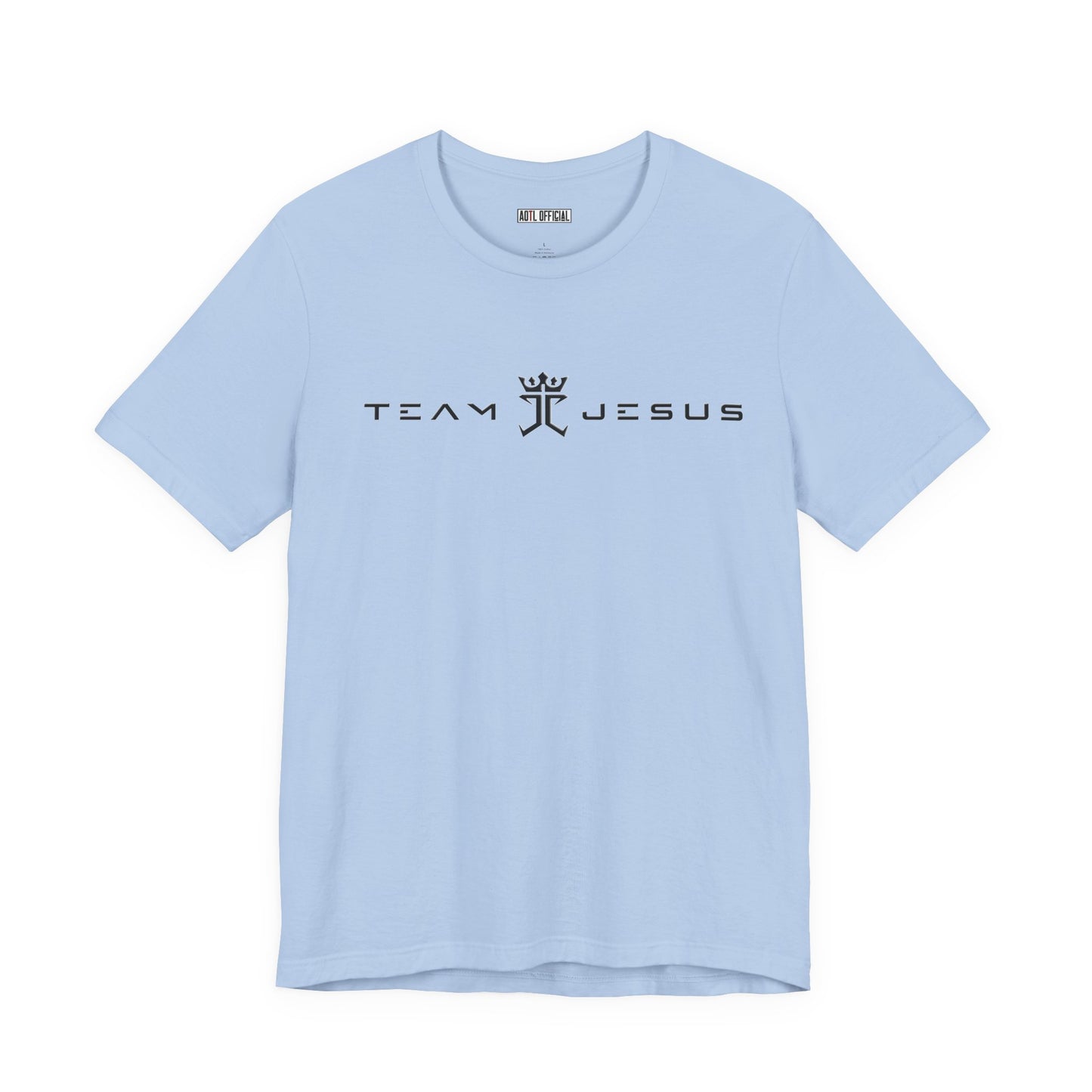 Team Jesus Modern Script, Undefeated Since 33 AD Unisex Short Sleeve Tee