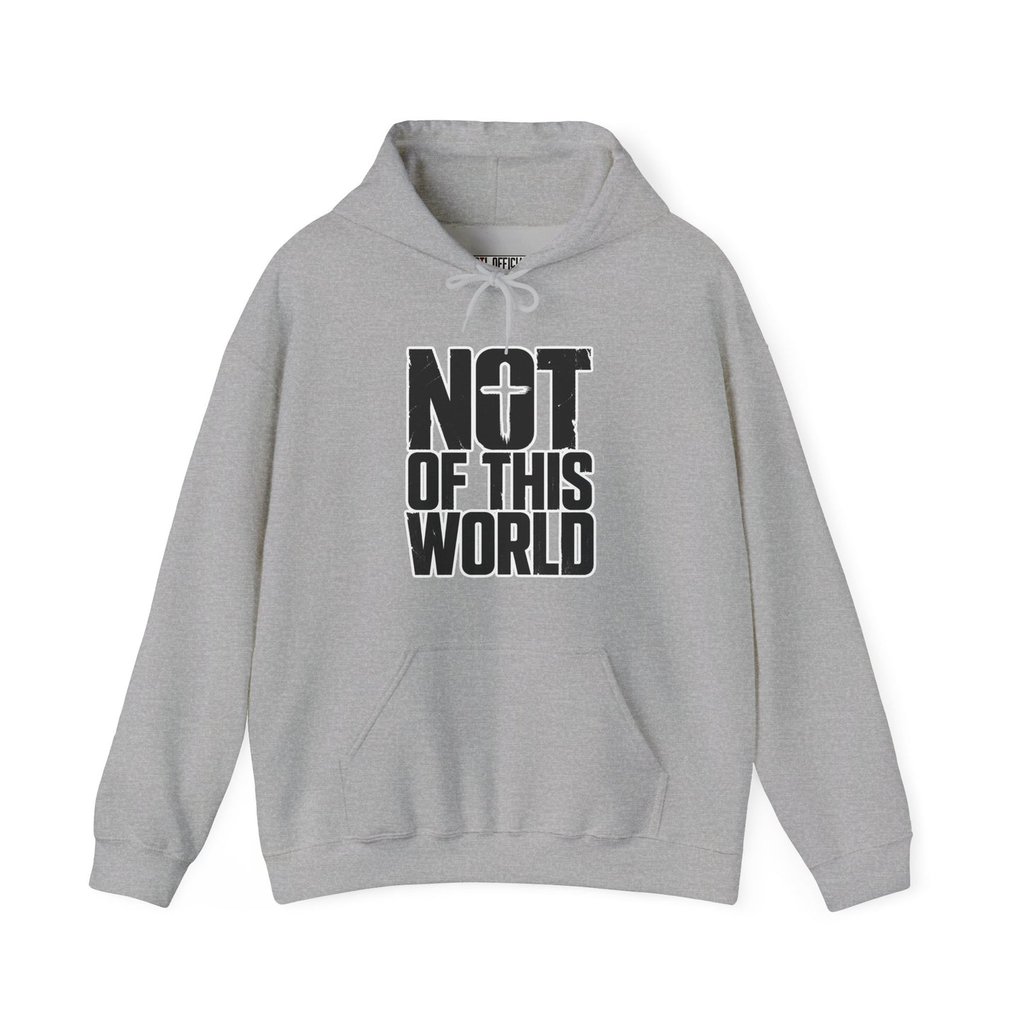 Not Of This World Black Text Christian Hoodie