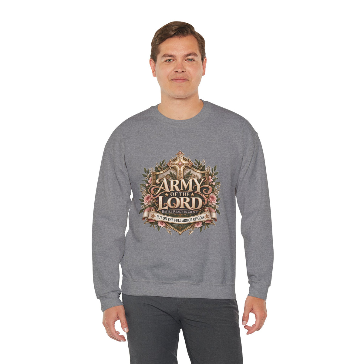 Army of the Lord — Battle Ready in Grace Christian Sweatshirt