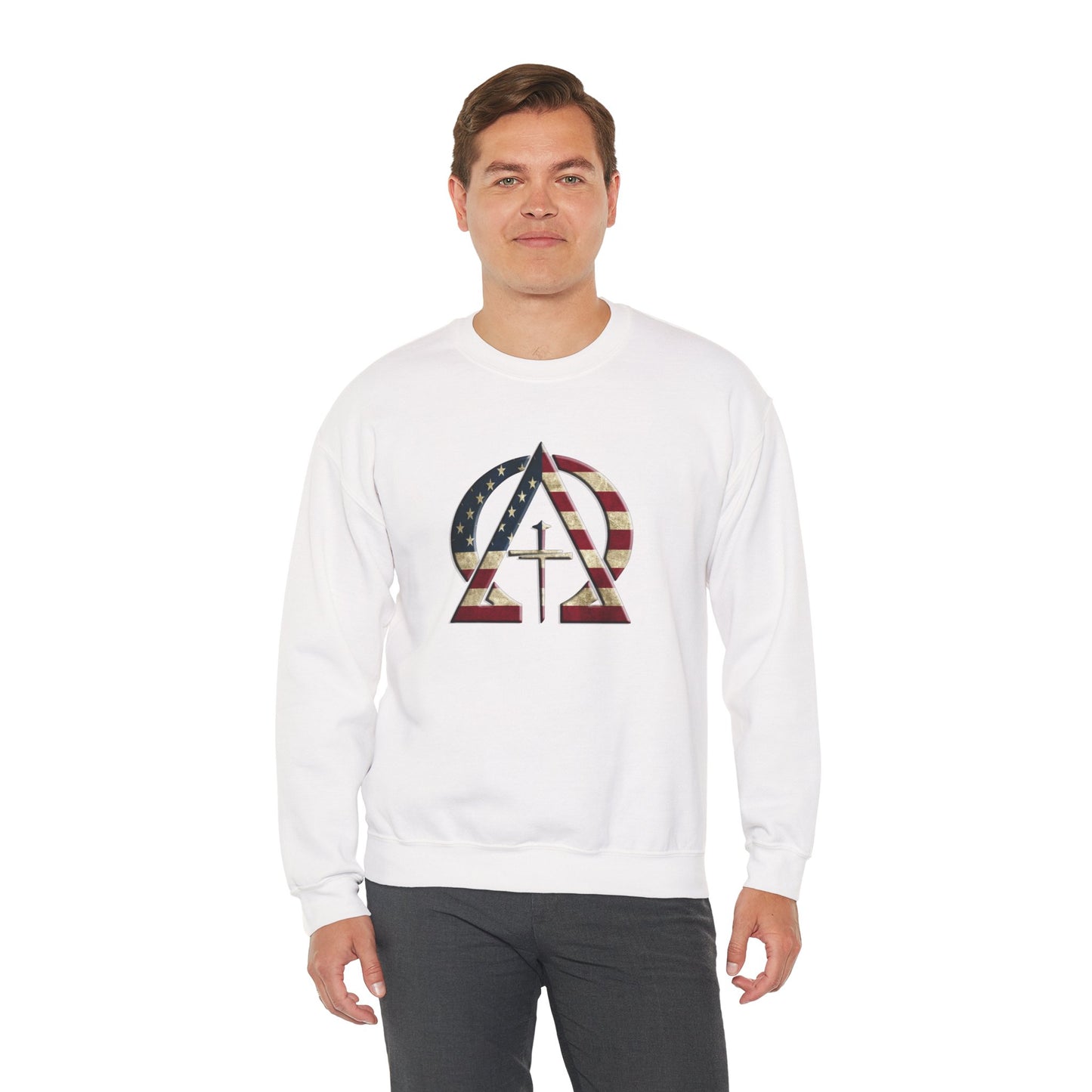 Alpha & Omega Vintage USA Unisex Heavy Blend™ Crewneck Sweatshirt