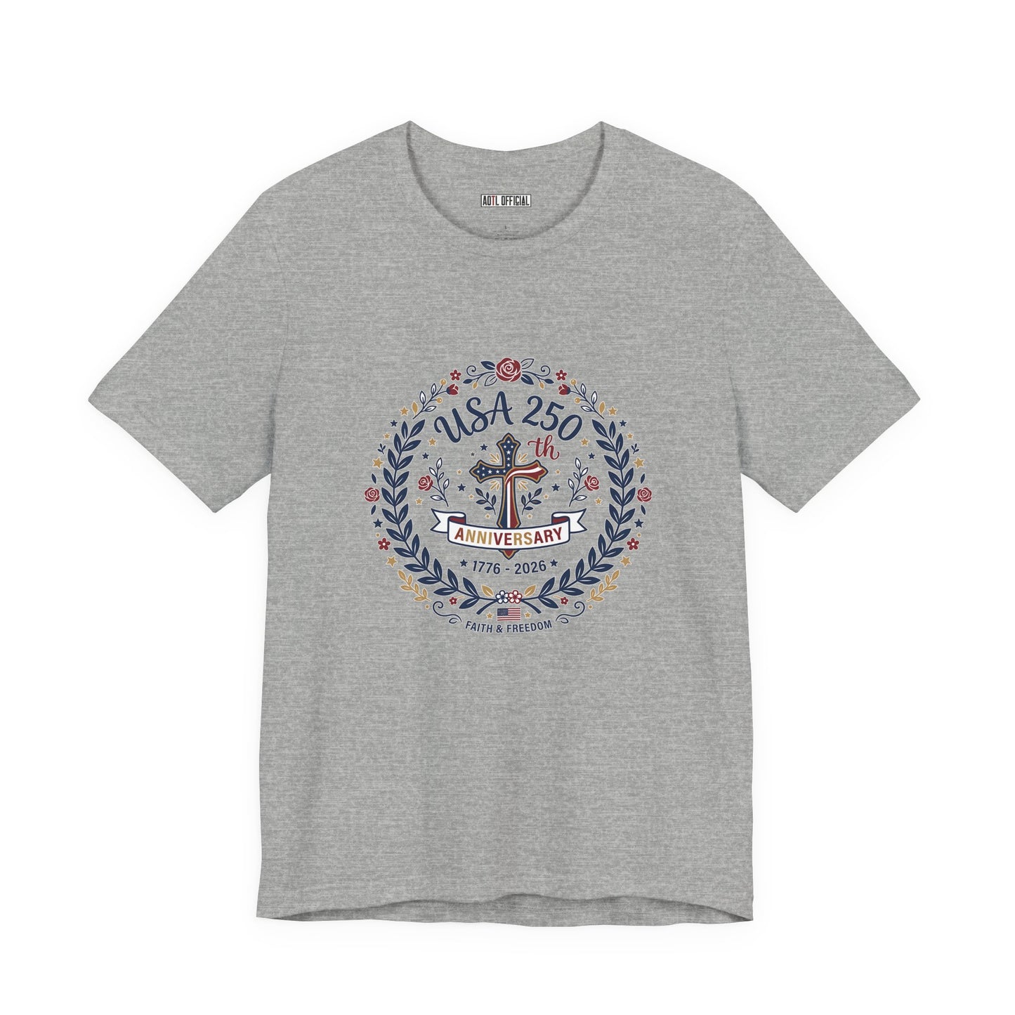 Ladies USA 250th Anniversary Classic Unisex Short Sleeve Tee