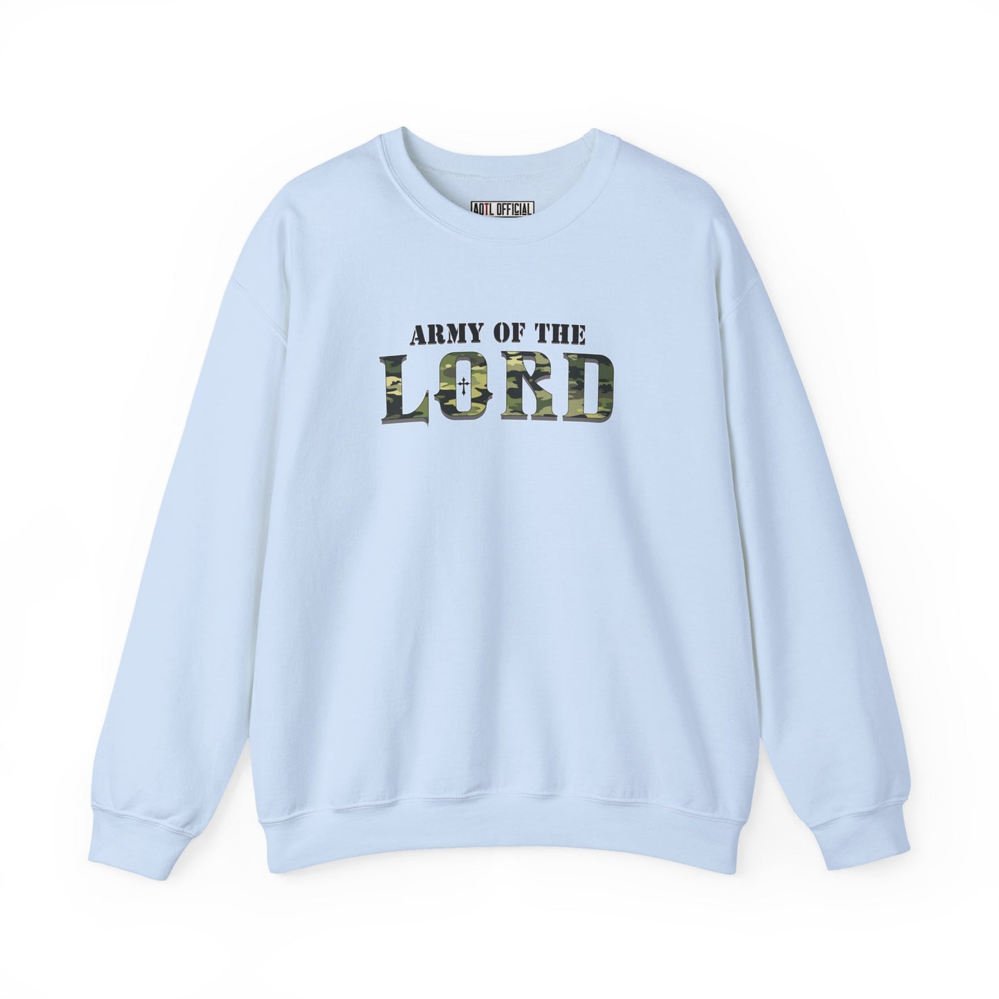 Green Camo Army of the Lord Unisex Heavy Blend™ Crewneck Sweatshirt