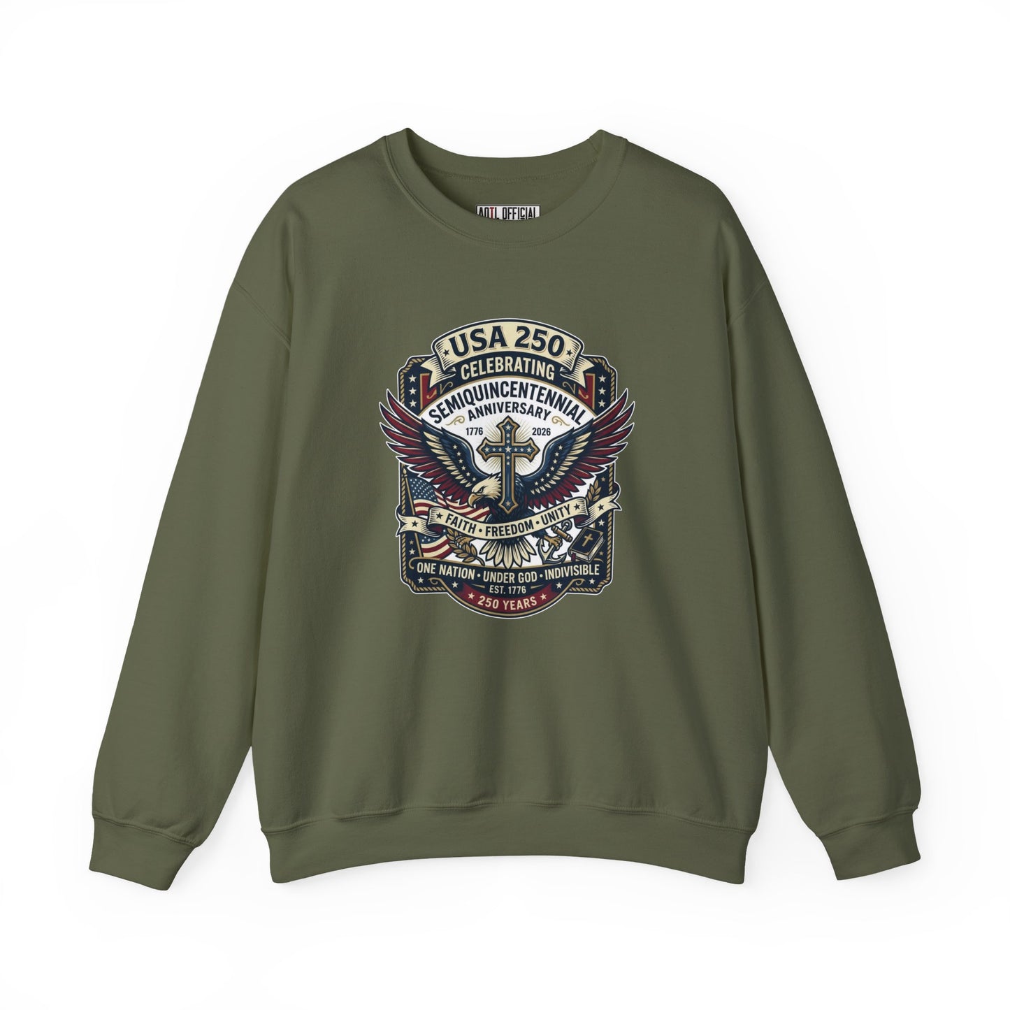 250 year Anniversary One Nation Under God V2 Christian Sweatshirt