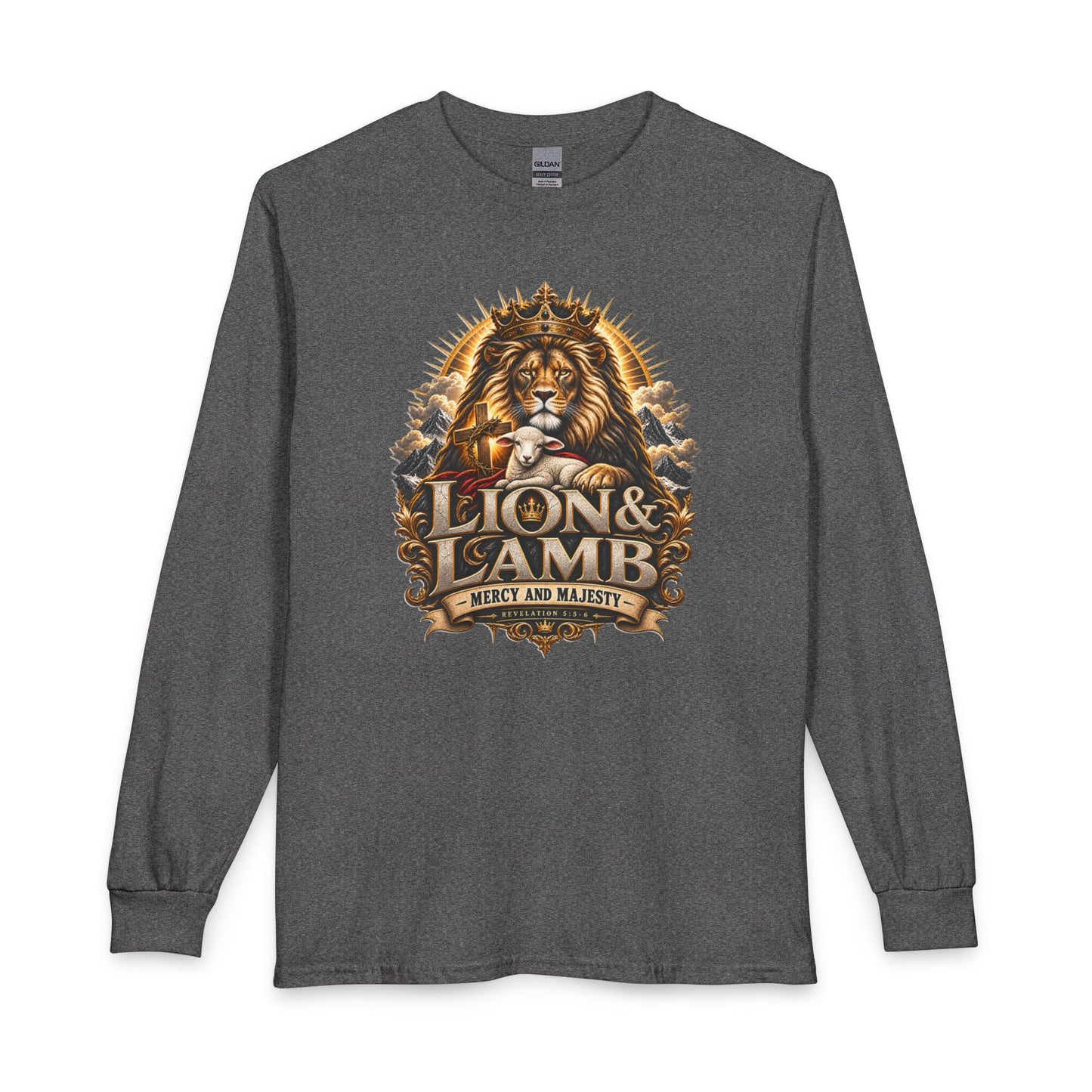 Lion & Lamb – Mercy and Majesty Christian Long Sleeve Shirt