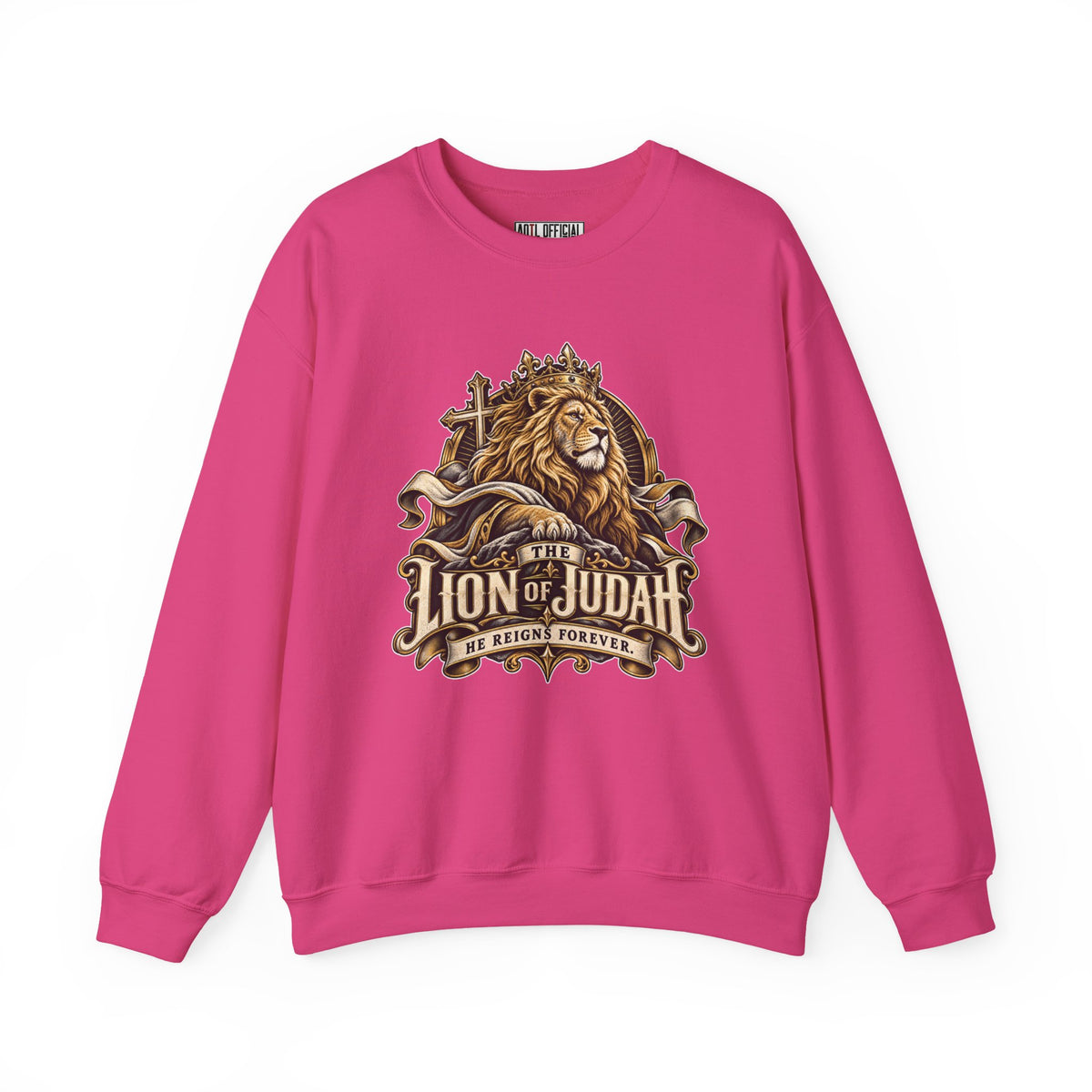 Lion of Judah —He Reigns Forever Christian Sweatshirt