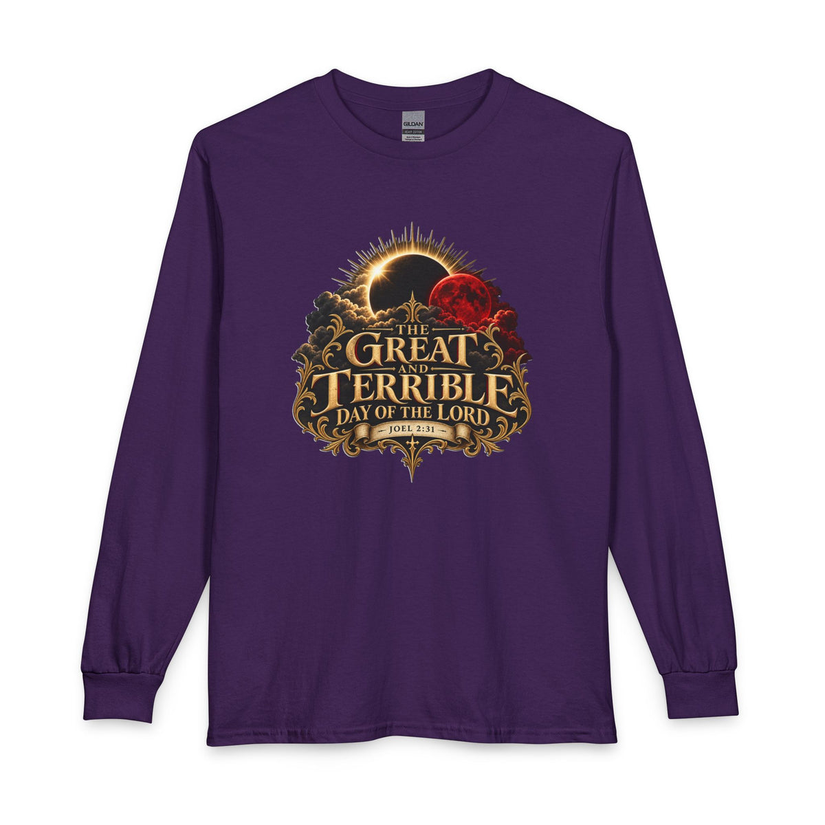 The Great and Terrible Day of the Lord — Joel 2:31 Christian Long Sleeve Shirt