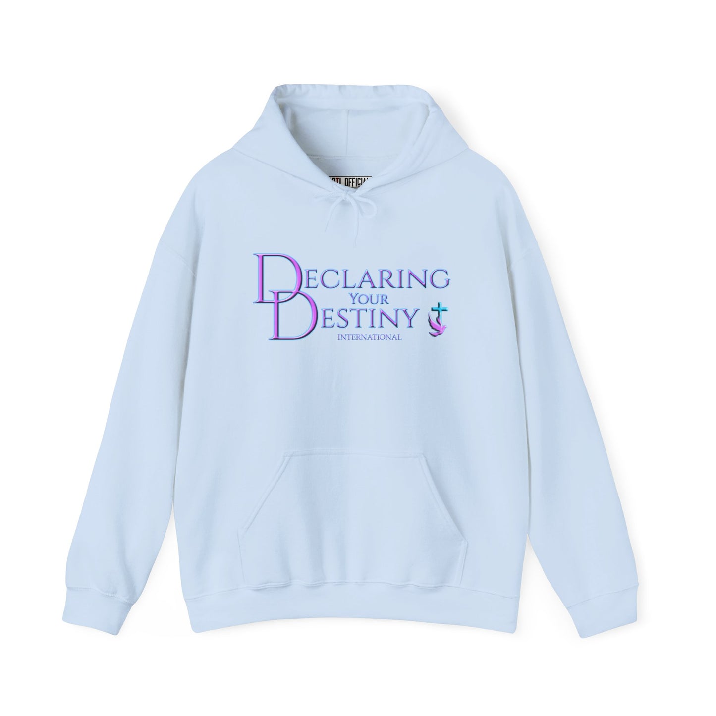 Declaring Your Destiny Purple-Teal logo/ Alpha & Omega Purple Lightning Unisex Heavy Blend™ Hooded Sweatshirt