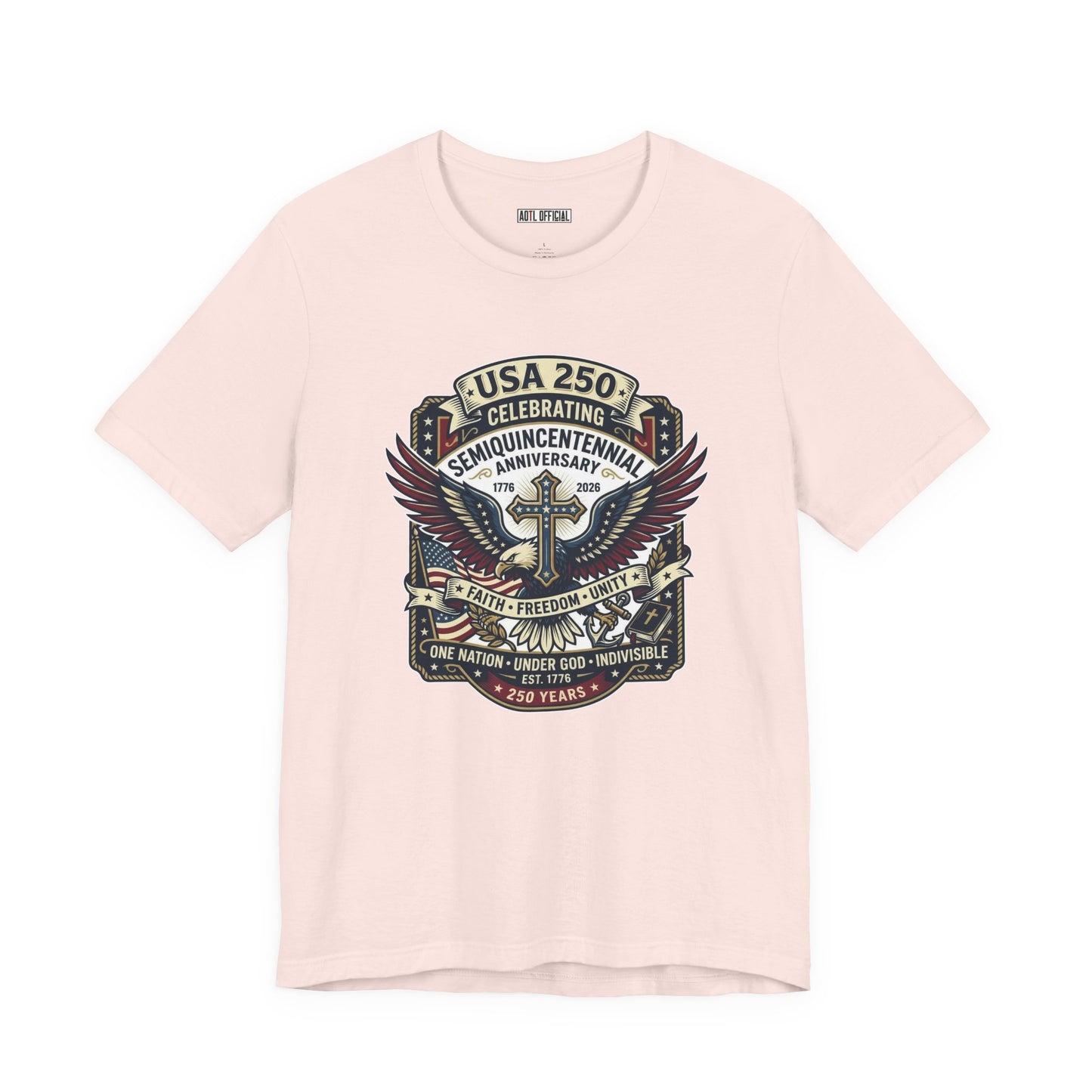 250 year Anniversary One Nation Under God Classic Unisex Short Sleeve Tee