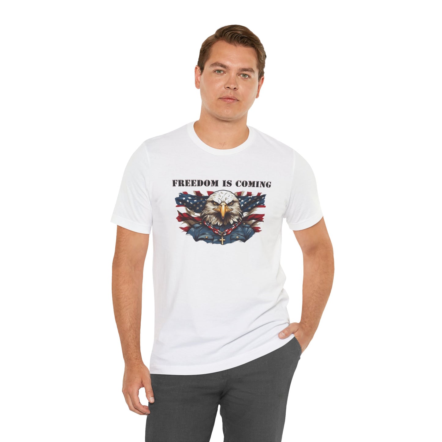 Freedom Is Coming Christian Patriotic Design
