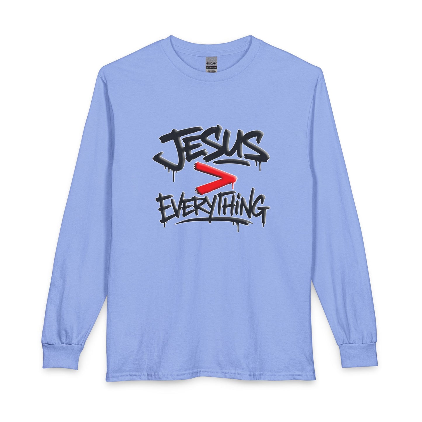 Jesus > Everything Graffiti Christian Long Sleeve Shirt