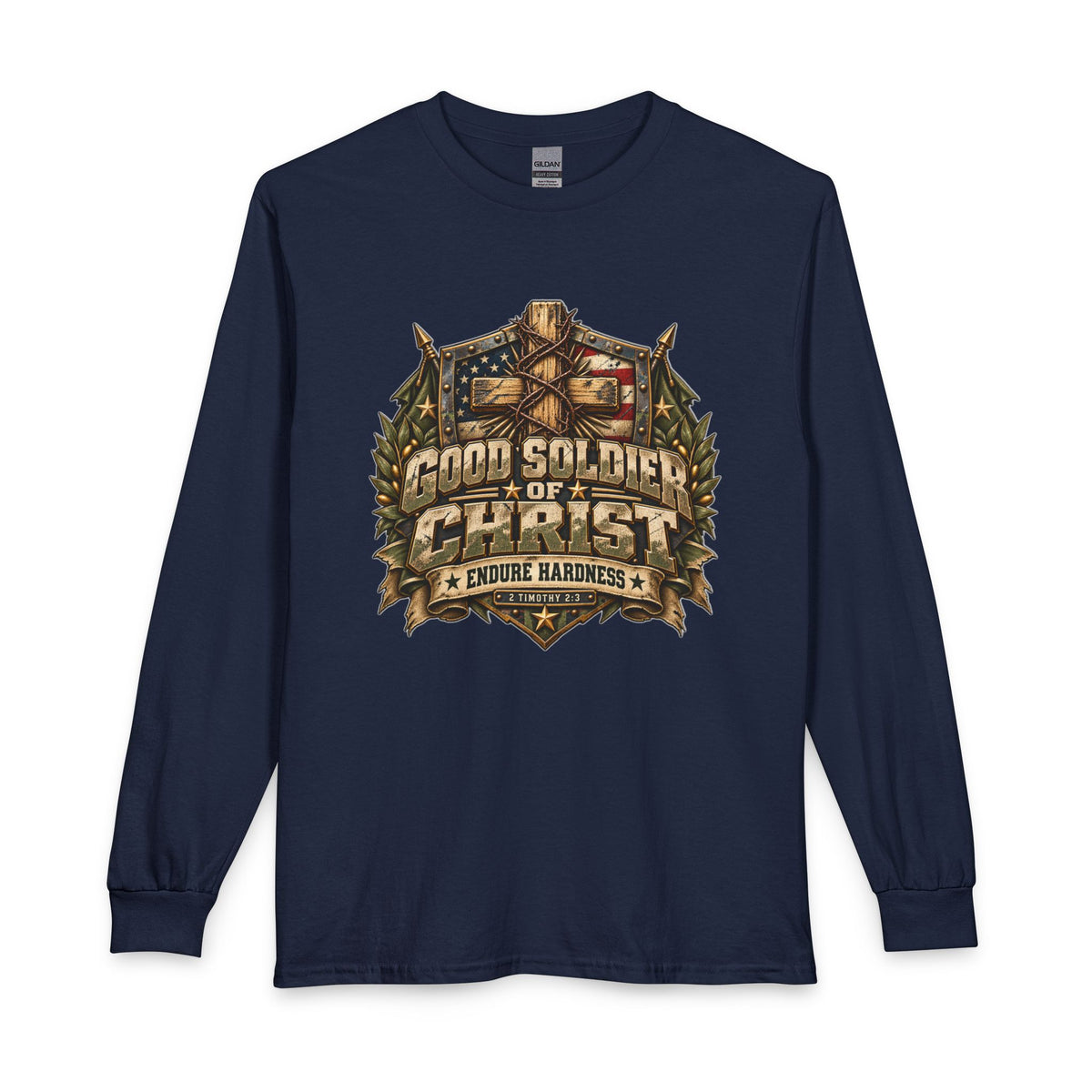 Good Soldier of Christ — Endure Hardness Christian Long Sleeve Shirt