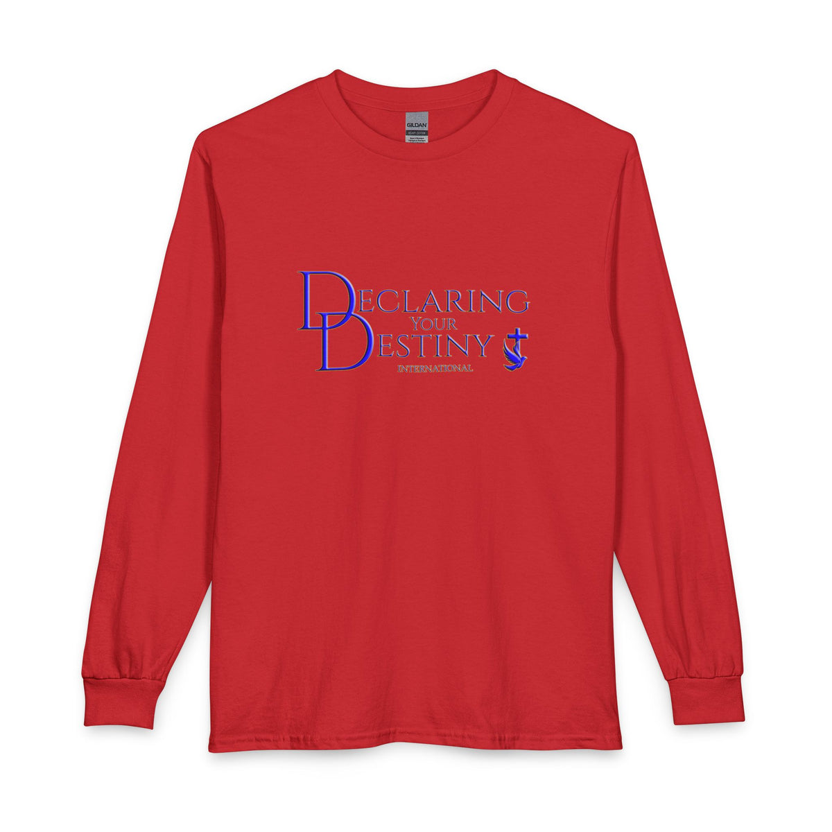 Declaring Your Destiny Blue and Gold logo Long Sleeve Shirt