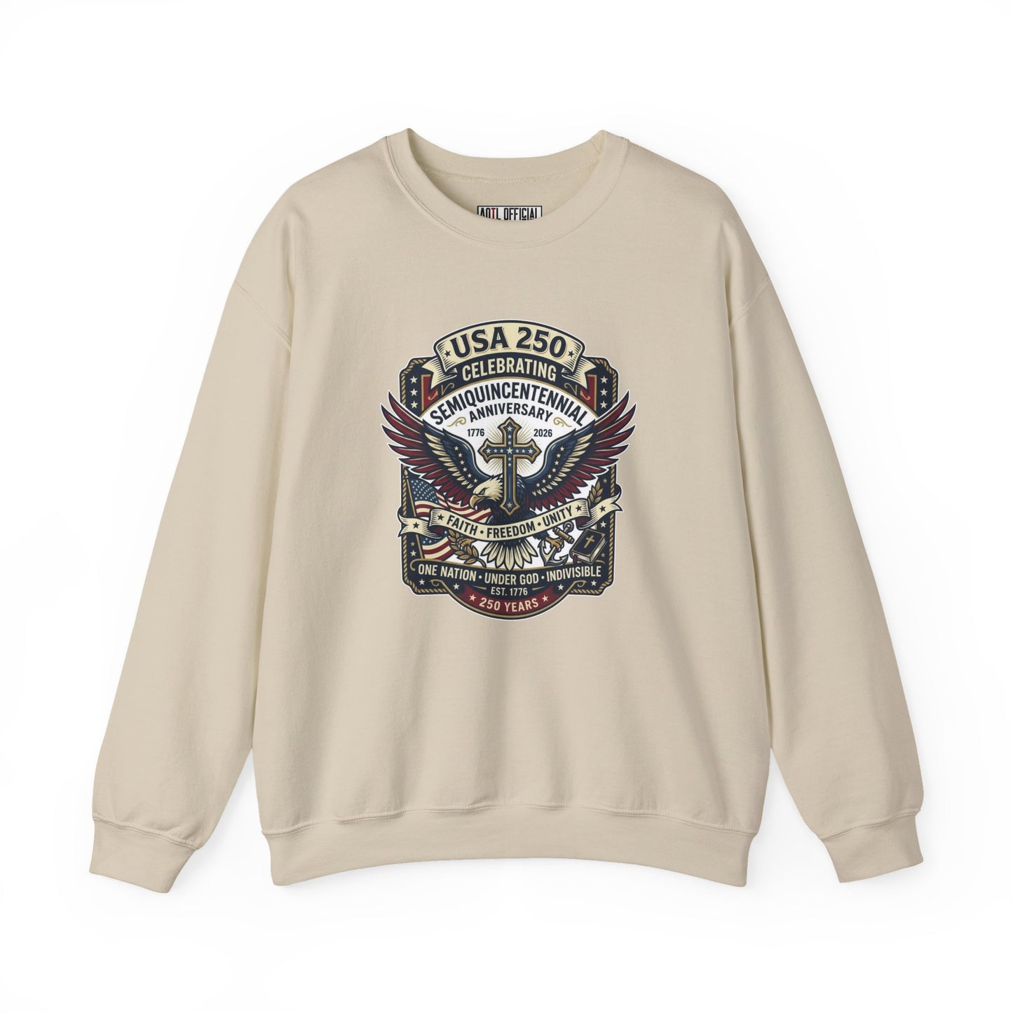 250 year Anniversary One Nation Under God V2 Christian Sweatshirt