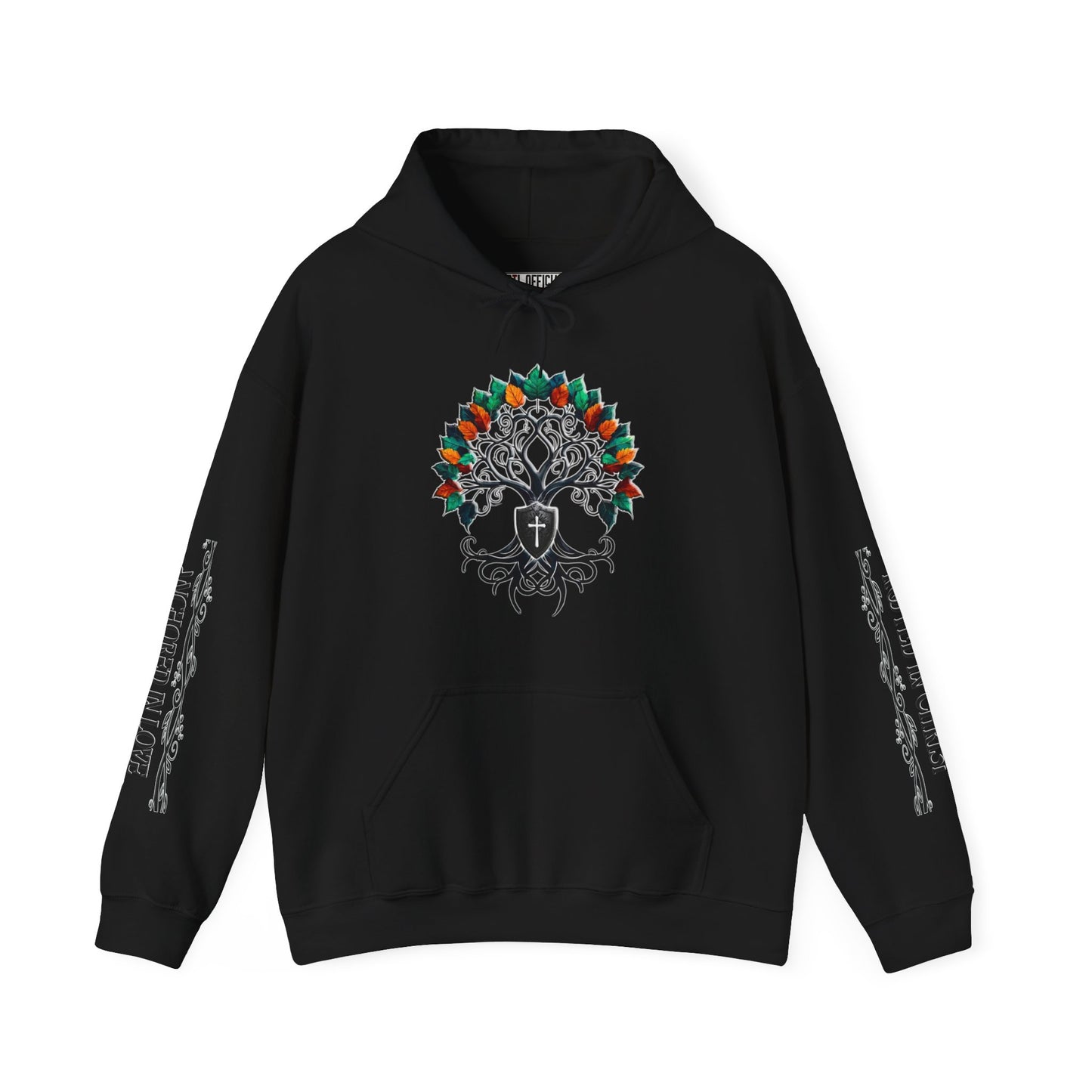 Planted In Grace With Powerful Sleeve Message Unisex Heavy Blend™ Hooded Sweatshirt