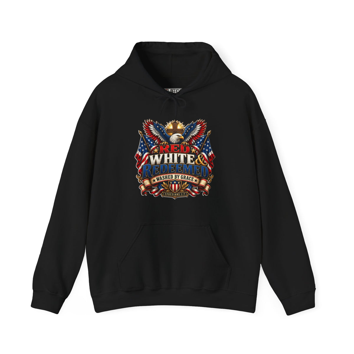 Red, White & Redeemed Christian Hoodie