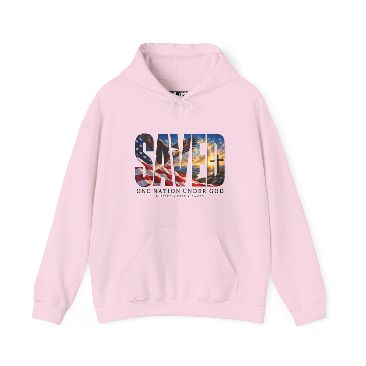 Saved-One Nation Under God Christian Hoodie