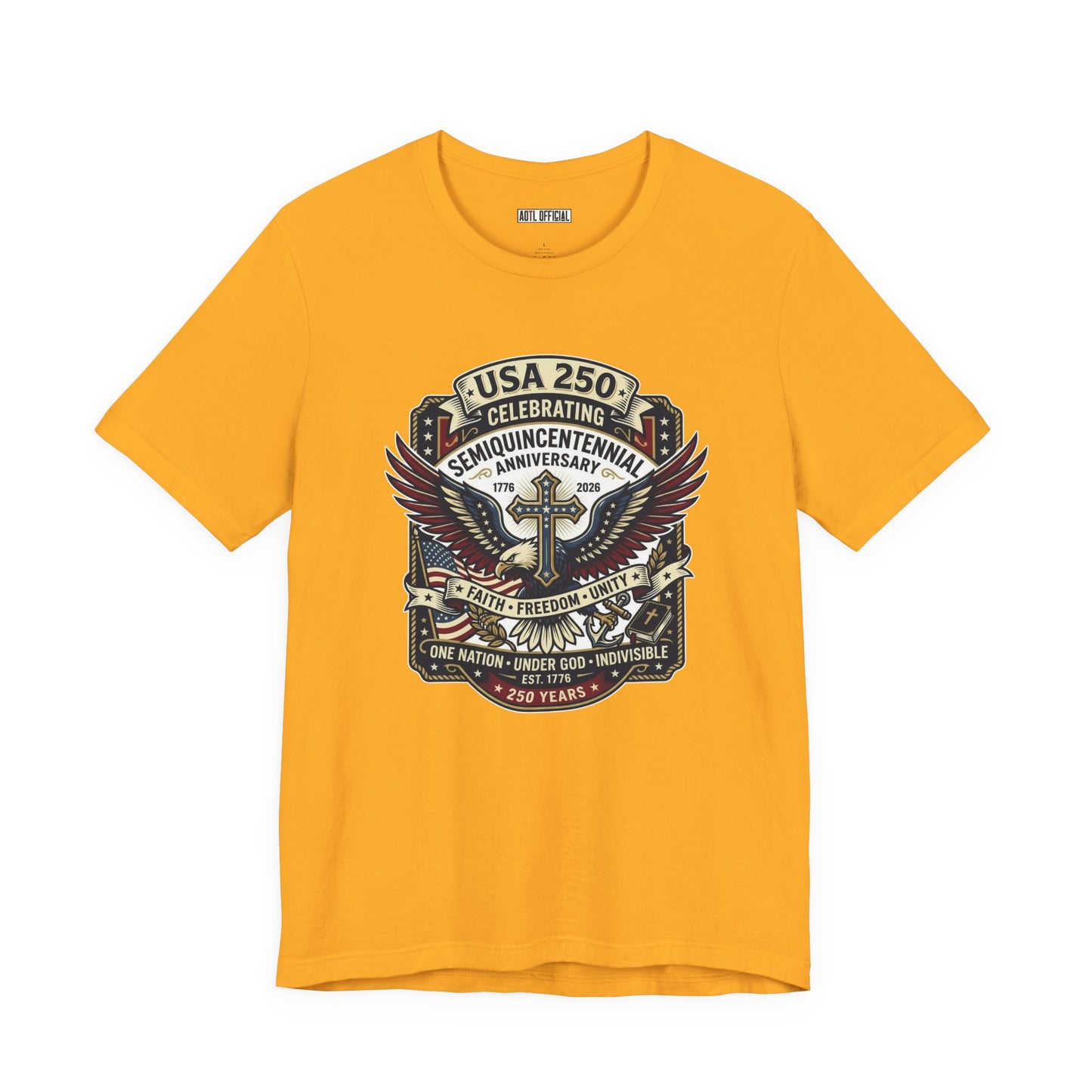 250 year Anniversary One Nation Under God Classic Unisex Short Sleeve Tee