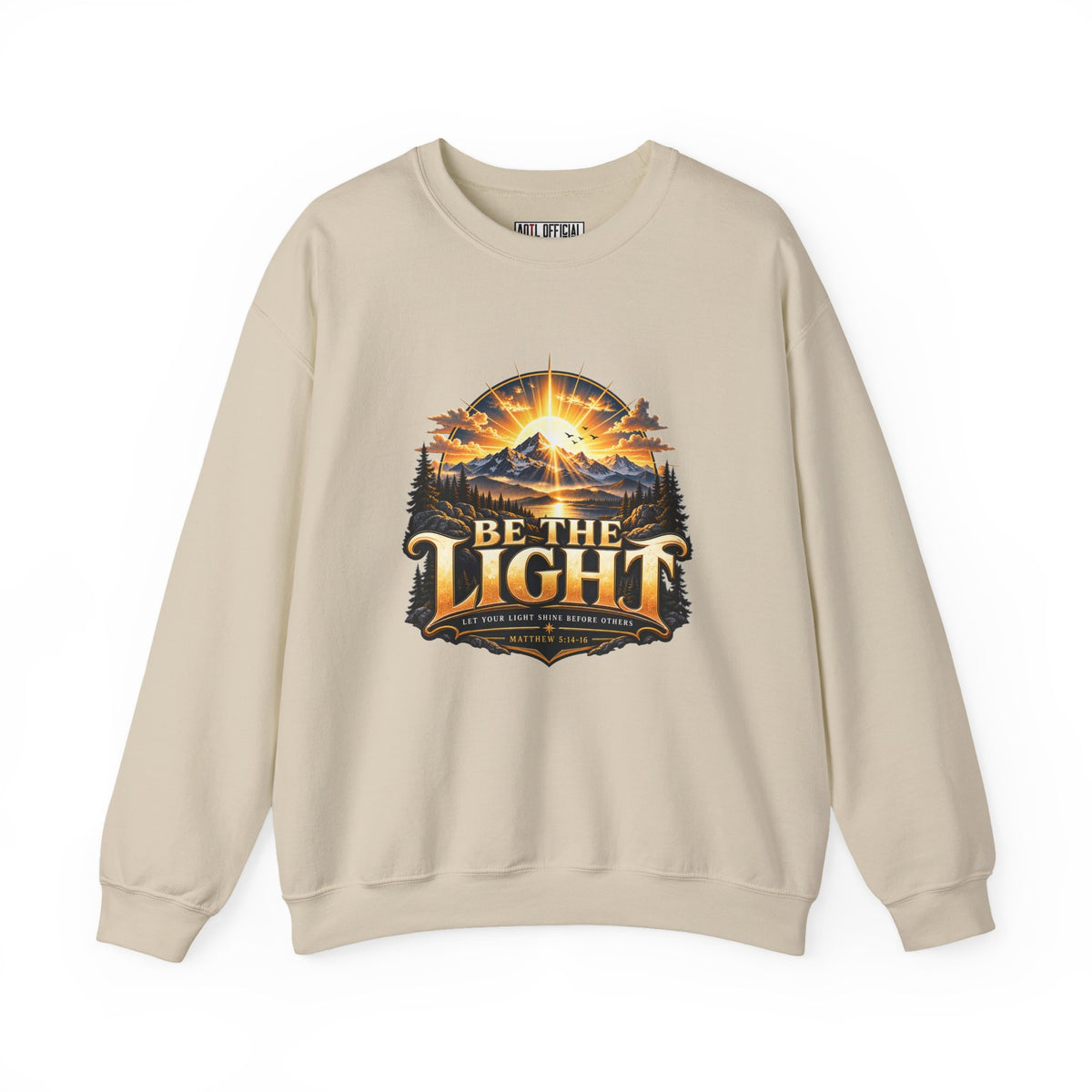 Be the Light – Matthew 5:14-16 Christian Mountain Design Christian  Sweatshirt