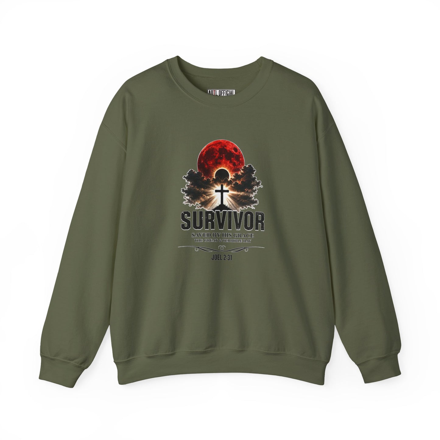Survivor - Saved by His Grace (Joel 2:31) Christian Sweatshirt