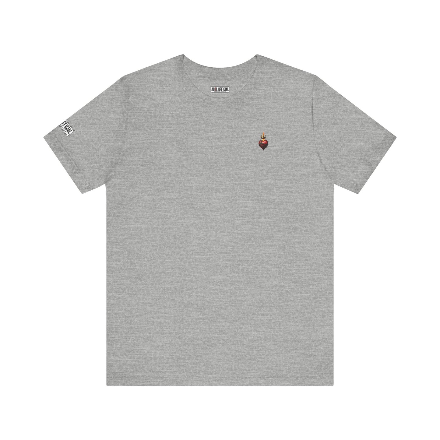 Sacred Heart Micro Emblem Unisex Christian T-shirt