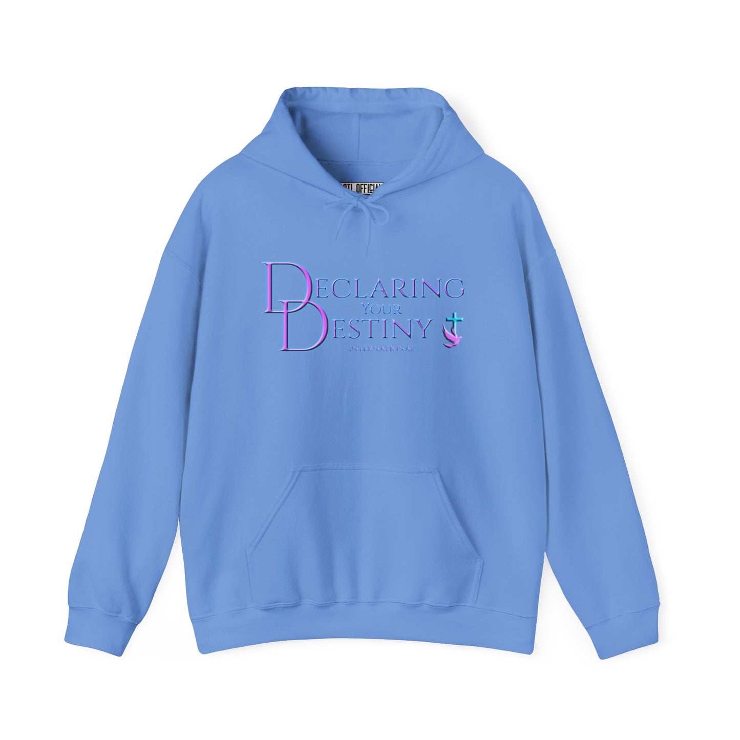 Declaring Your Destiny Purple-Teal logo/ Alpha & Omega Purple Lightning Unisex Heavy Blend™ Hooded Sweatshirt