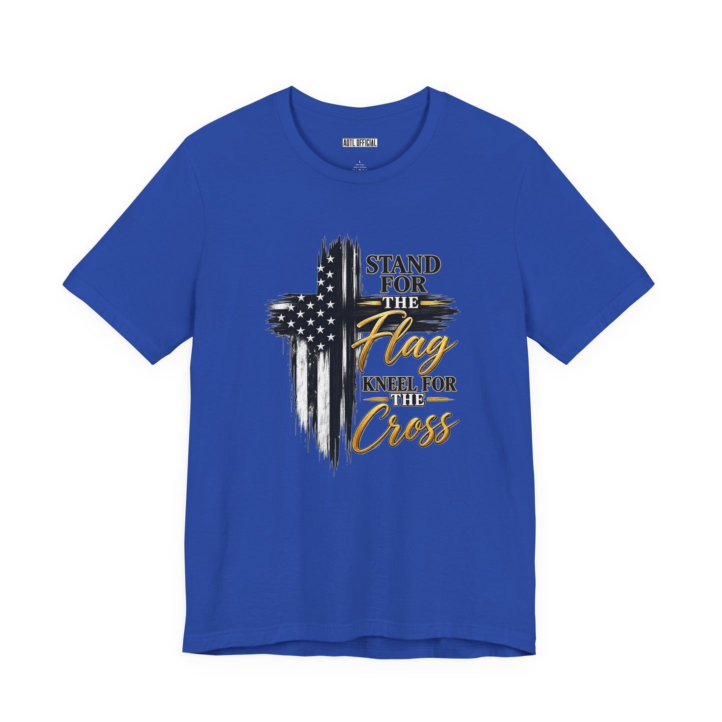 Stand for the Flag, Kneel for the Cross Christian T-shirt