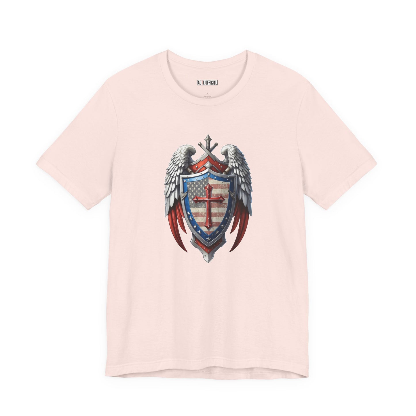 Winged Guardian Christian Patriotic Unisex Short Sleeve Tee