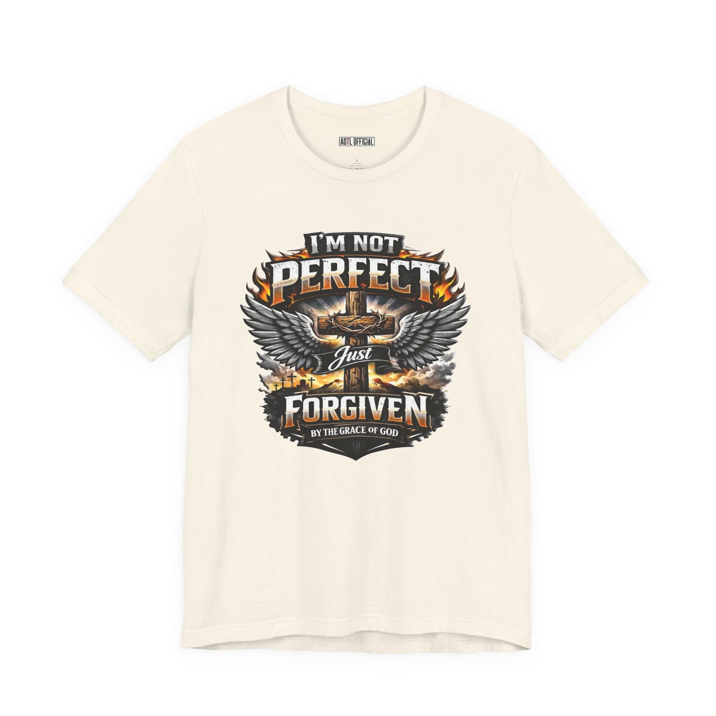 I'm Not Perfect, Just Forgiven  Unisex Short Sleeve Tee