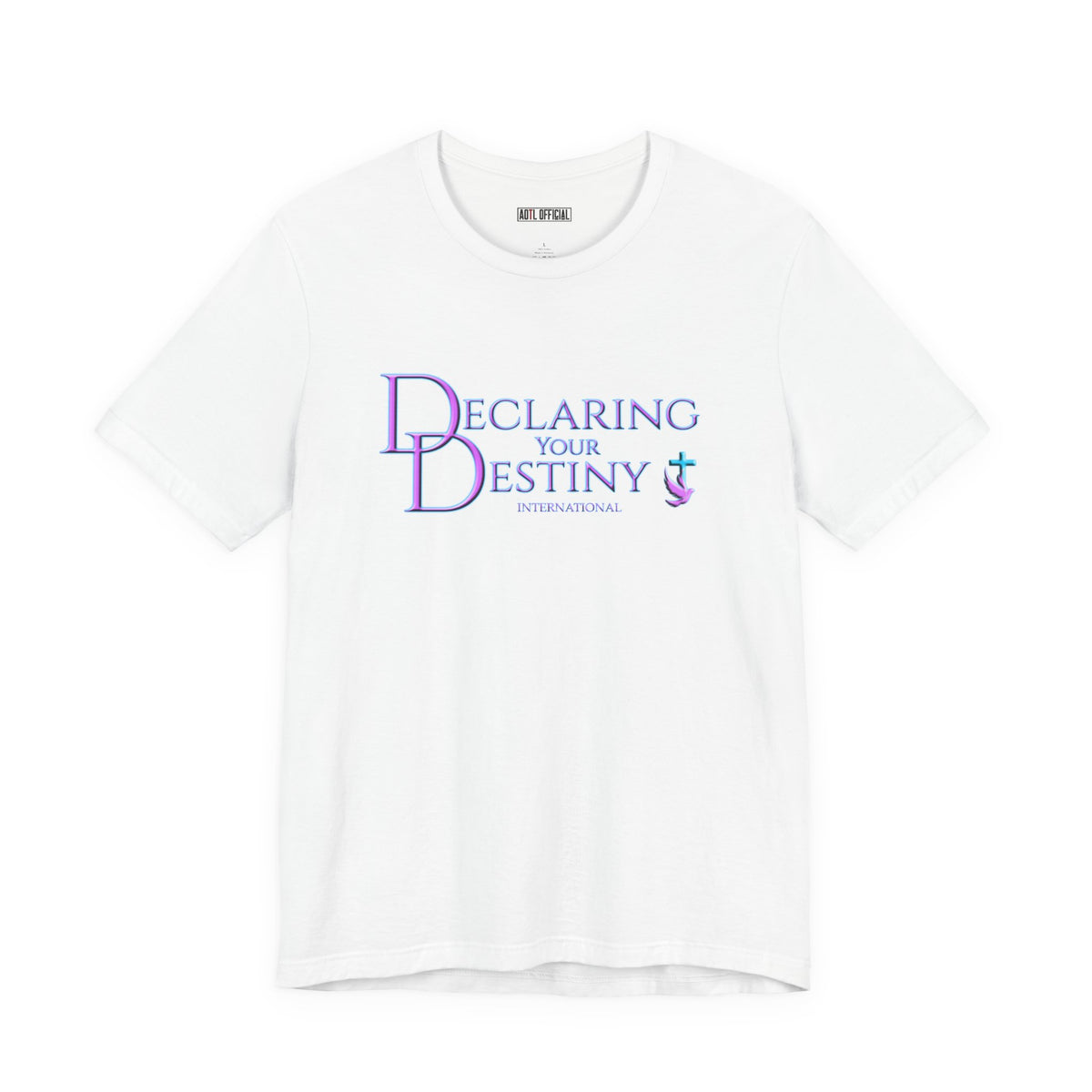 Declaring Your Destiny Lilac & Teal logo T-shirt