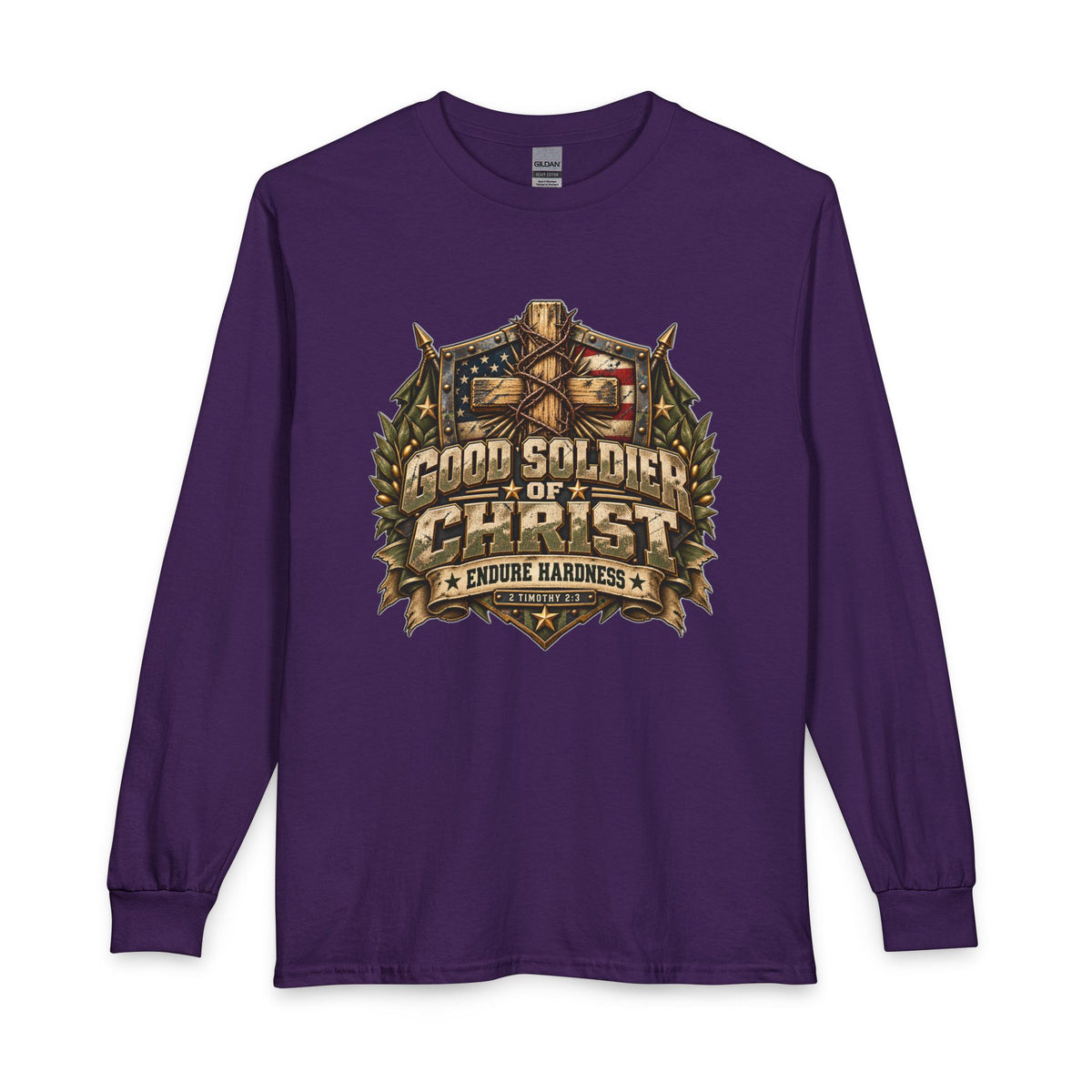 Good Soldier of Christ — Endure Hardness Christian Long Sleeve Shirt