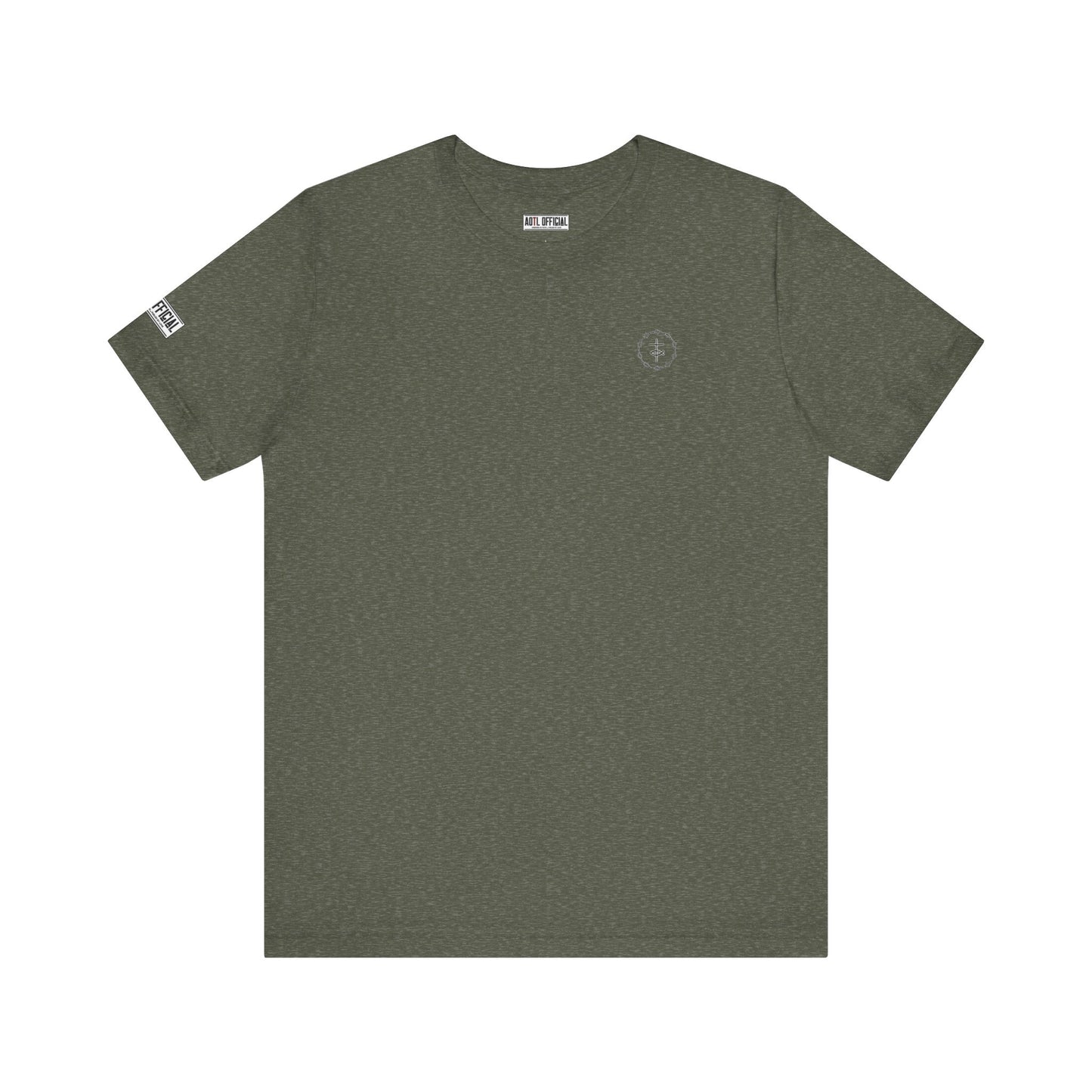 Christian Cross & Fish  Micro Emblem Unisex Christian T-shirt