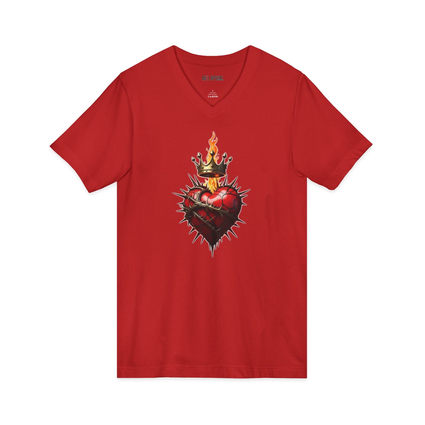 The Sacred Heart Of Jesus  V-Neck Tee