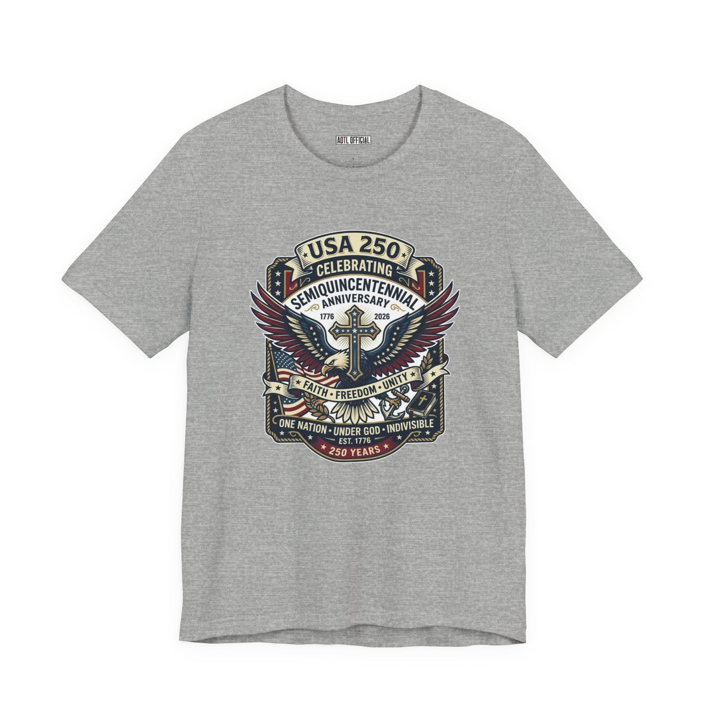 250 year Anniversary One Nation Under God Classic Unisex Short Sleeve Tee