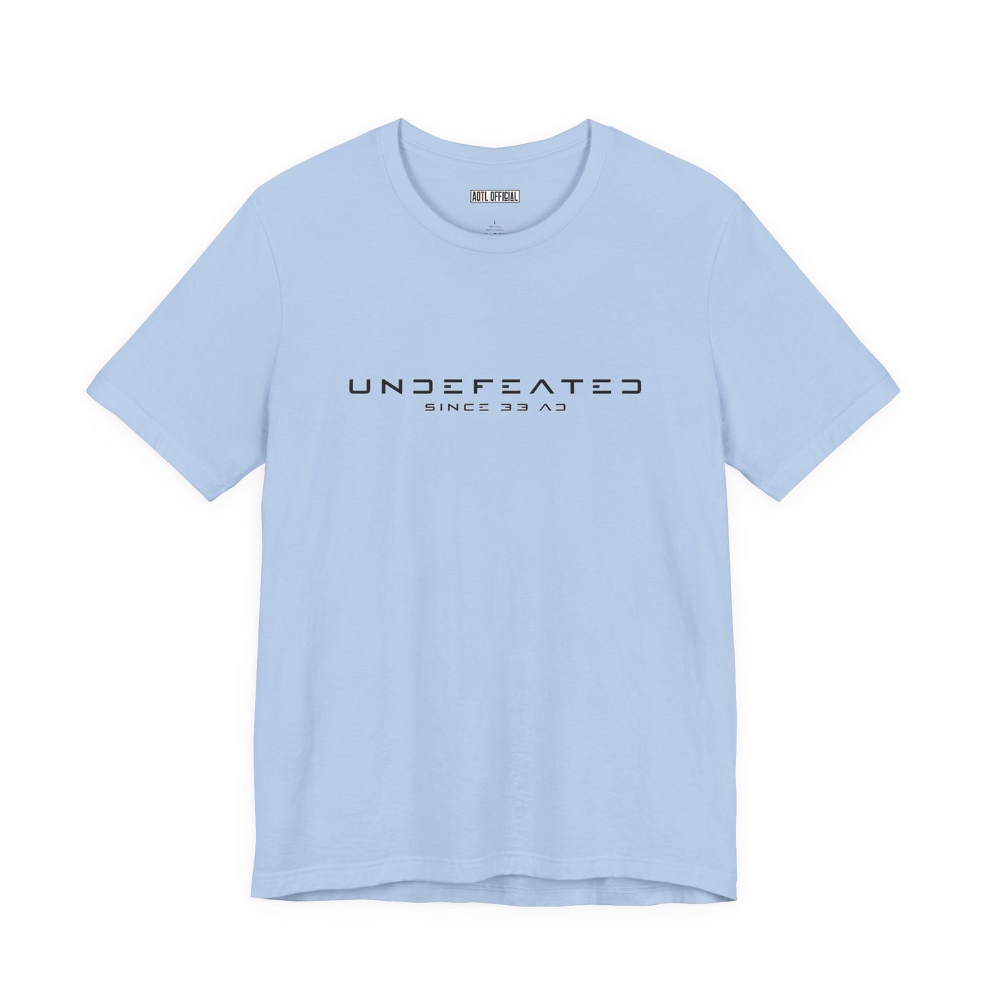 Undefeated Since 33 AD Modern Script Christian T-Shirt
