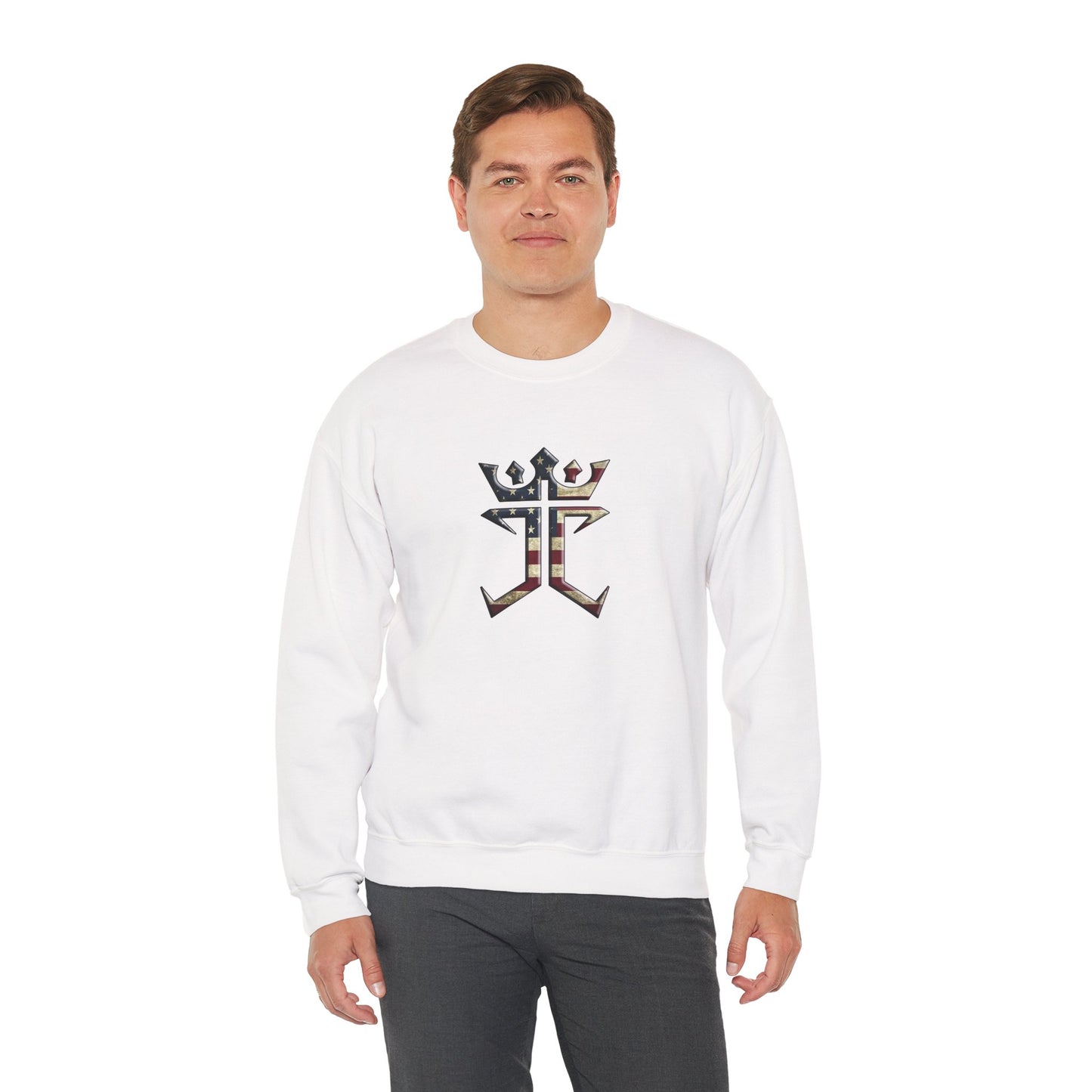 Jesus Christ is King of the USA Vintage Unisex Heavy Blend™ Crewneck Sweatshirt