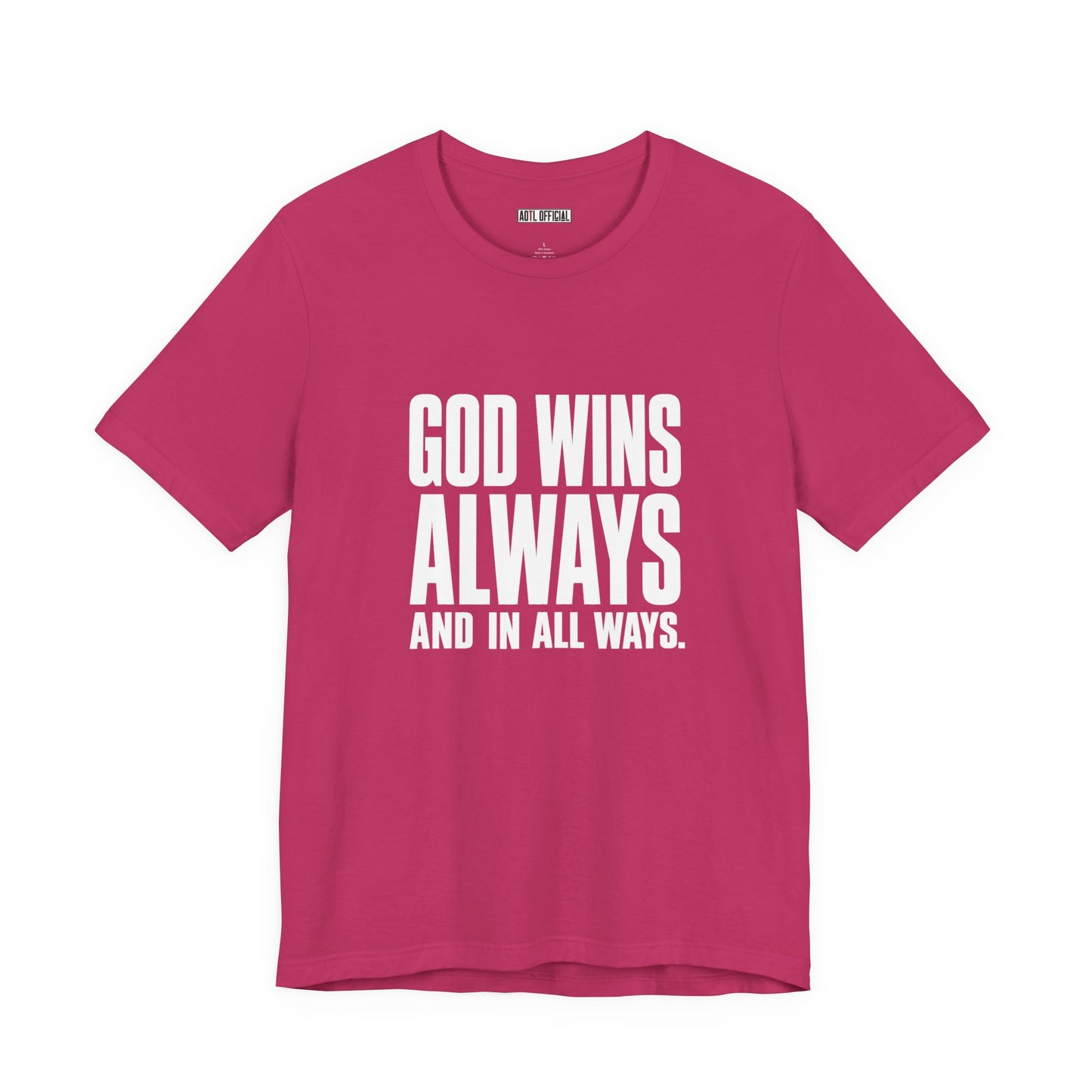God Wins Always Classic Unisex Short Sleeve Tee