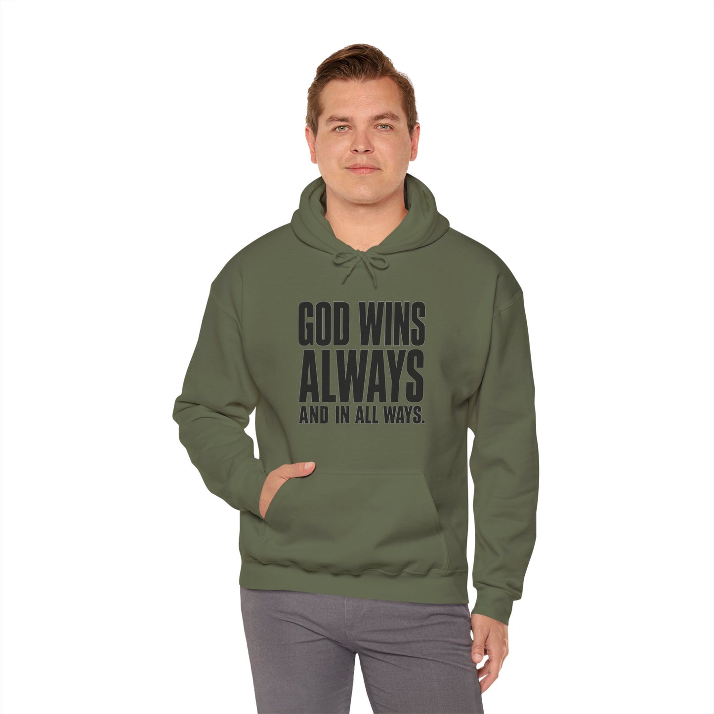 God Wins Always Christian Hoodie