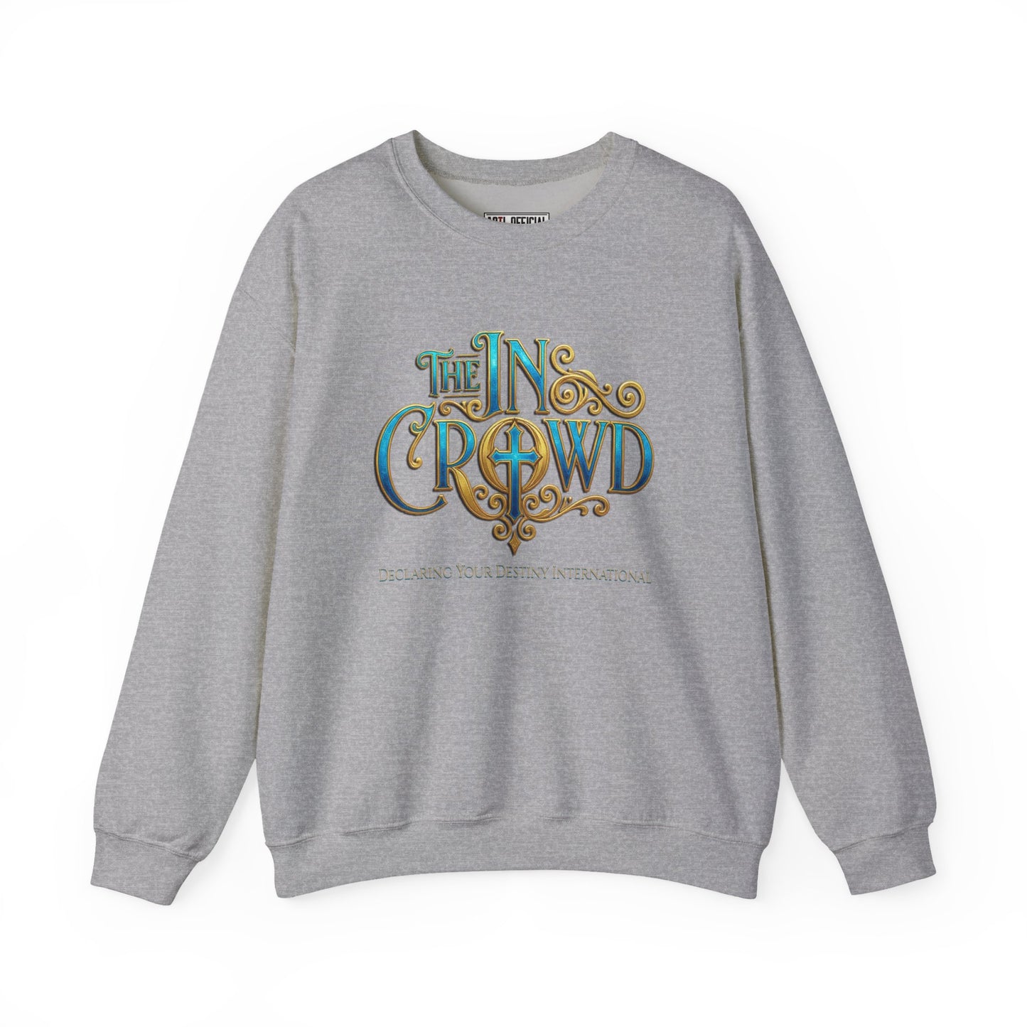 Ornate The In Crowd Blue & Gold Unisex Heavy Blend™ Crewneck Sweatshirt