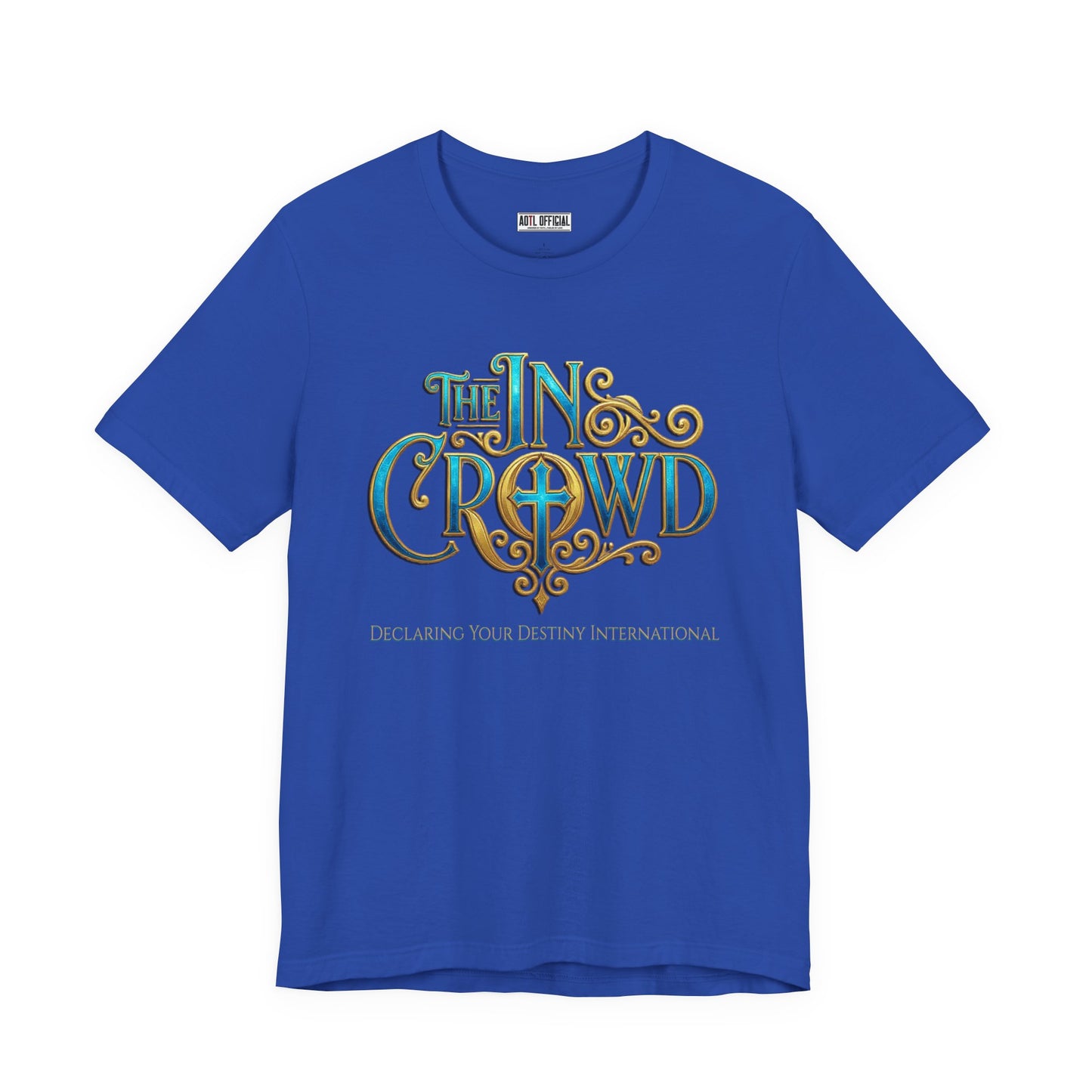 Ornate The In Crowd Blue & Gold  t-shirt